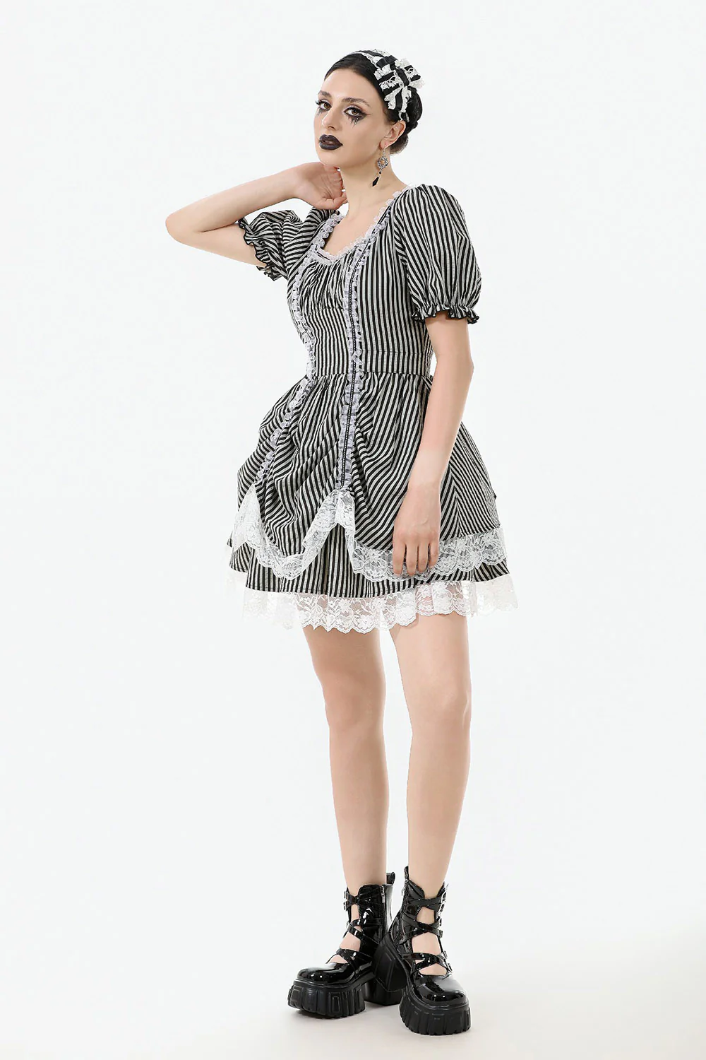 Curious & Curiouser Puff Sleeve Dress - Image 5