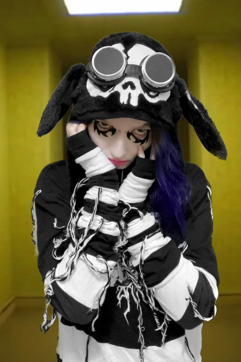 Cyber Steampunk Goggles Tinted [BLACK LENSES] - Image 3