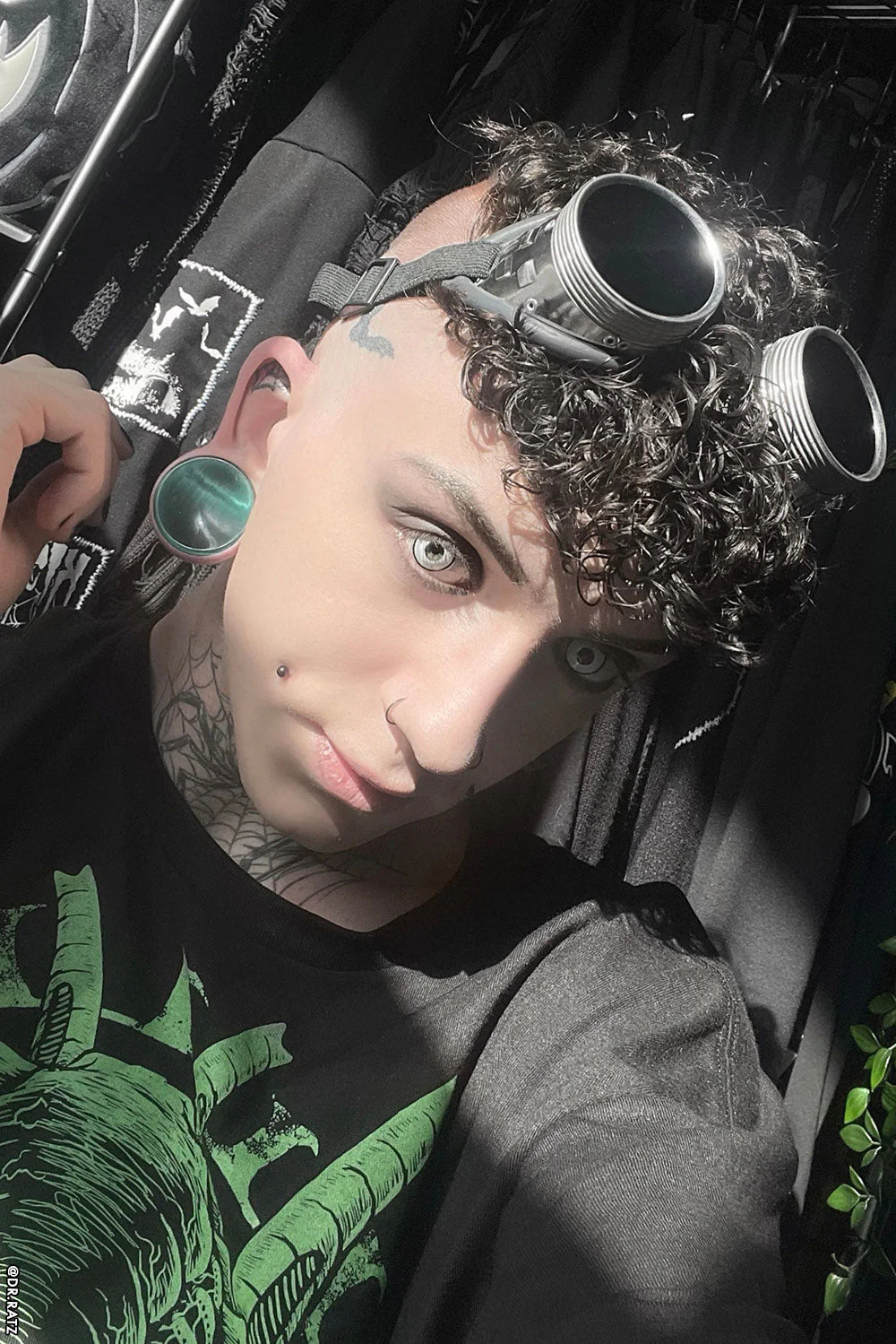 Cyber Steampunk Goggles Tinted [BLACK LENSES] - Image 6