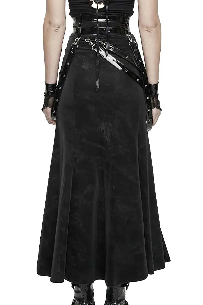 Cyberdoll Goth Leg Slit Skirt - Image 3