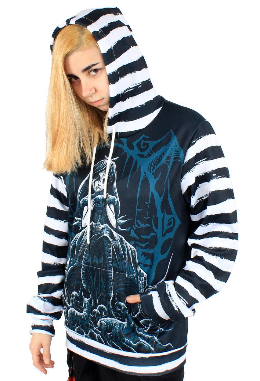 Dark Alice Striped Hoodie - Image 7