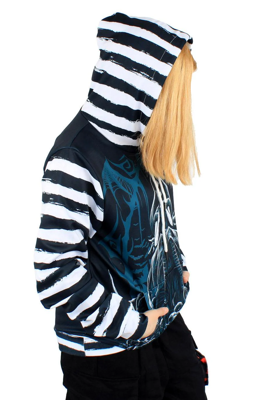 Dark Alice Striped Hoodie - Image 8