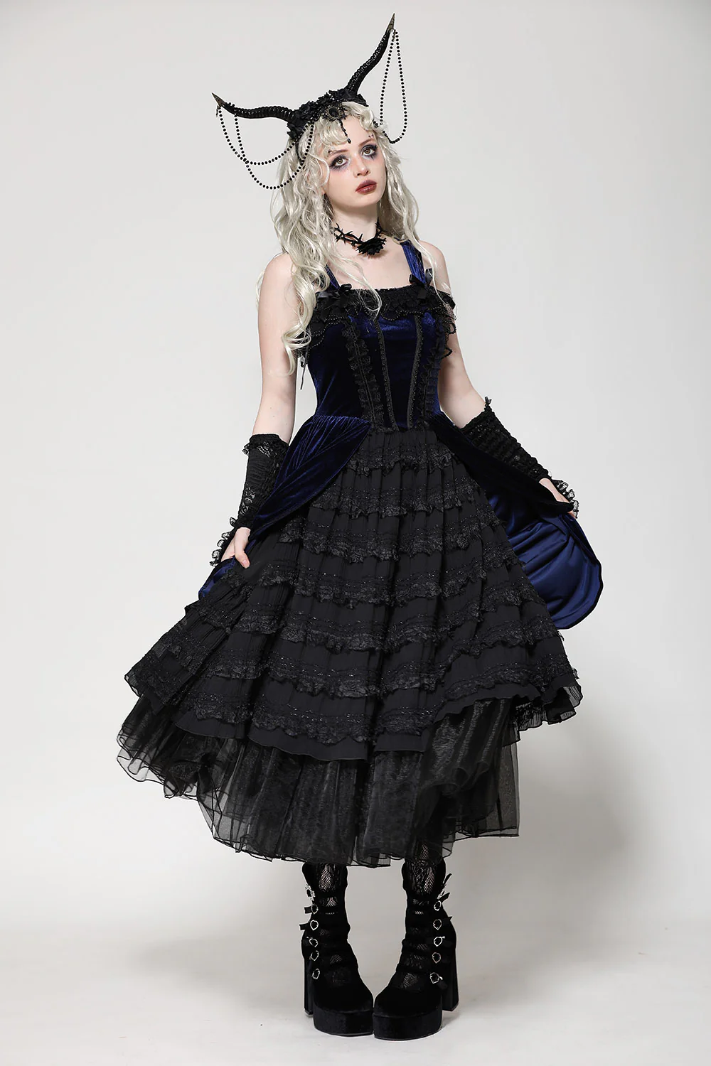 Dark Alice in Wonderland Bustle Dress