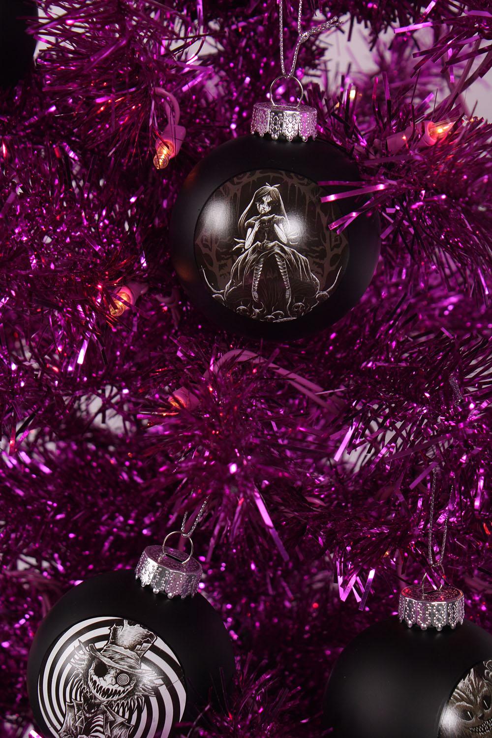 Dark Alice in Wonderland Xmas Baubles Ornaments [Set of 12] - Image 6