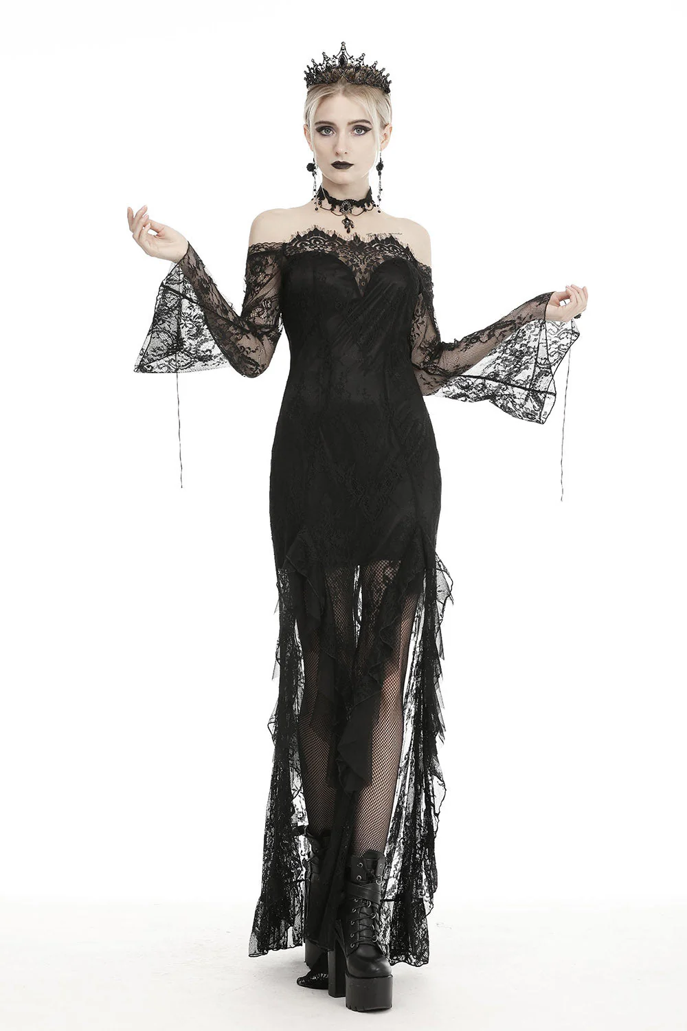 Dark Enchantment High Low Gothic Dress - Image 2