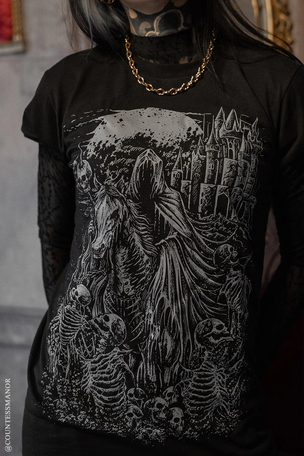 Dark Horseman T-shirt [Gray] - Image 2