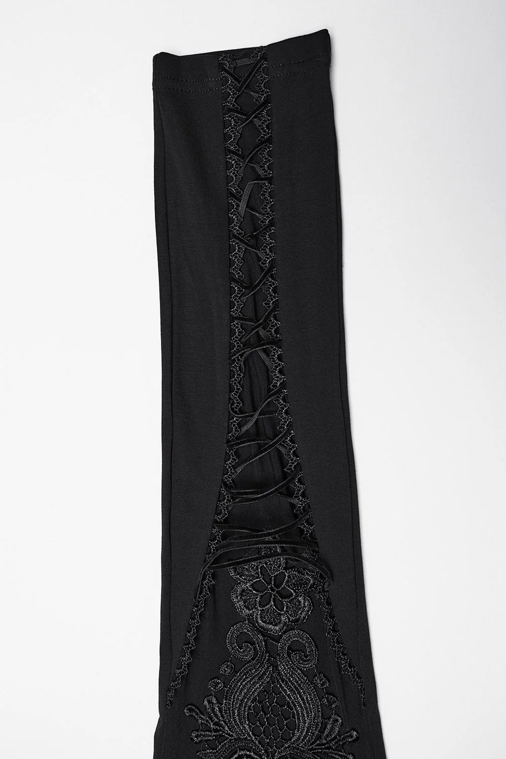 Dark Incantations Embroidered Lace-Up Leggings - Image 6