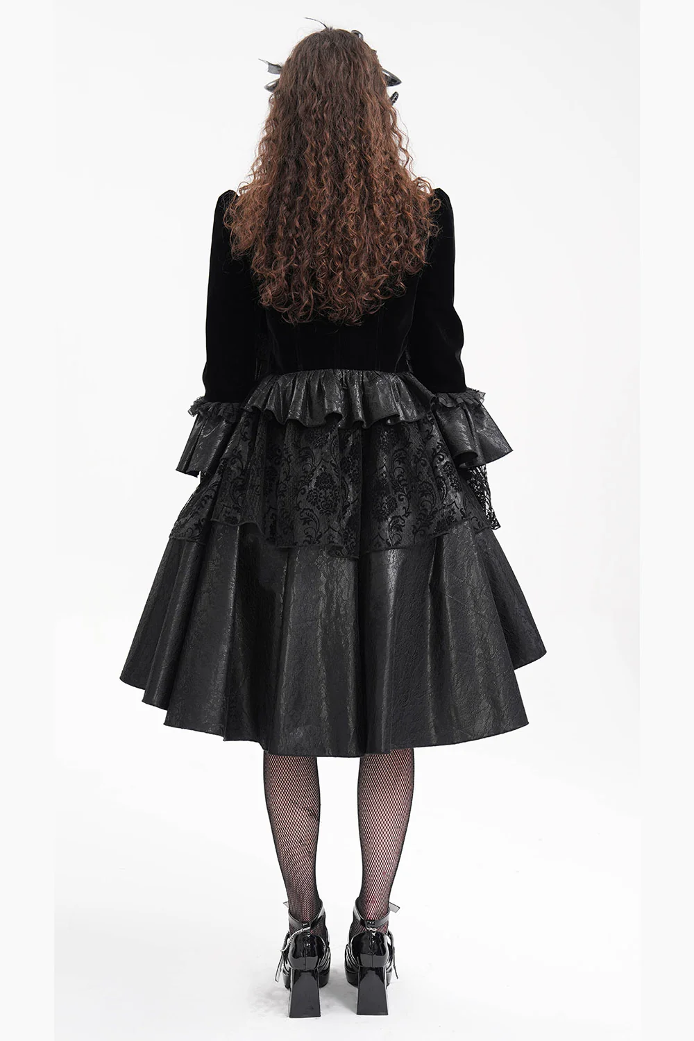 Dark Majesty Gothic Layered Velvet Coat [No Restocks] - Image 6