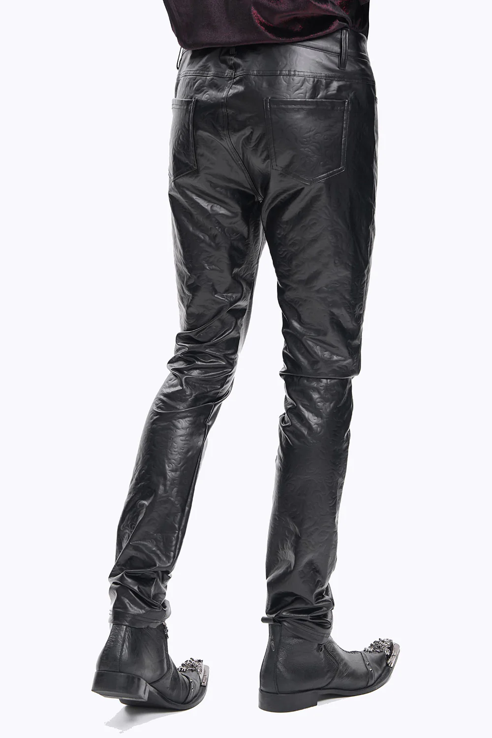 Dark One Damask Vegan Leather Pants - Image 4