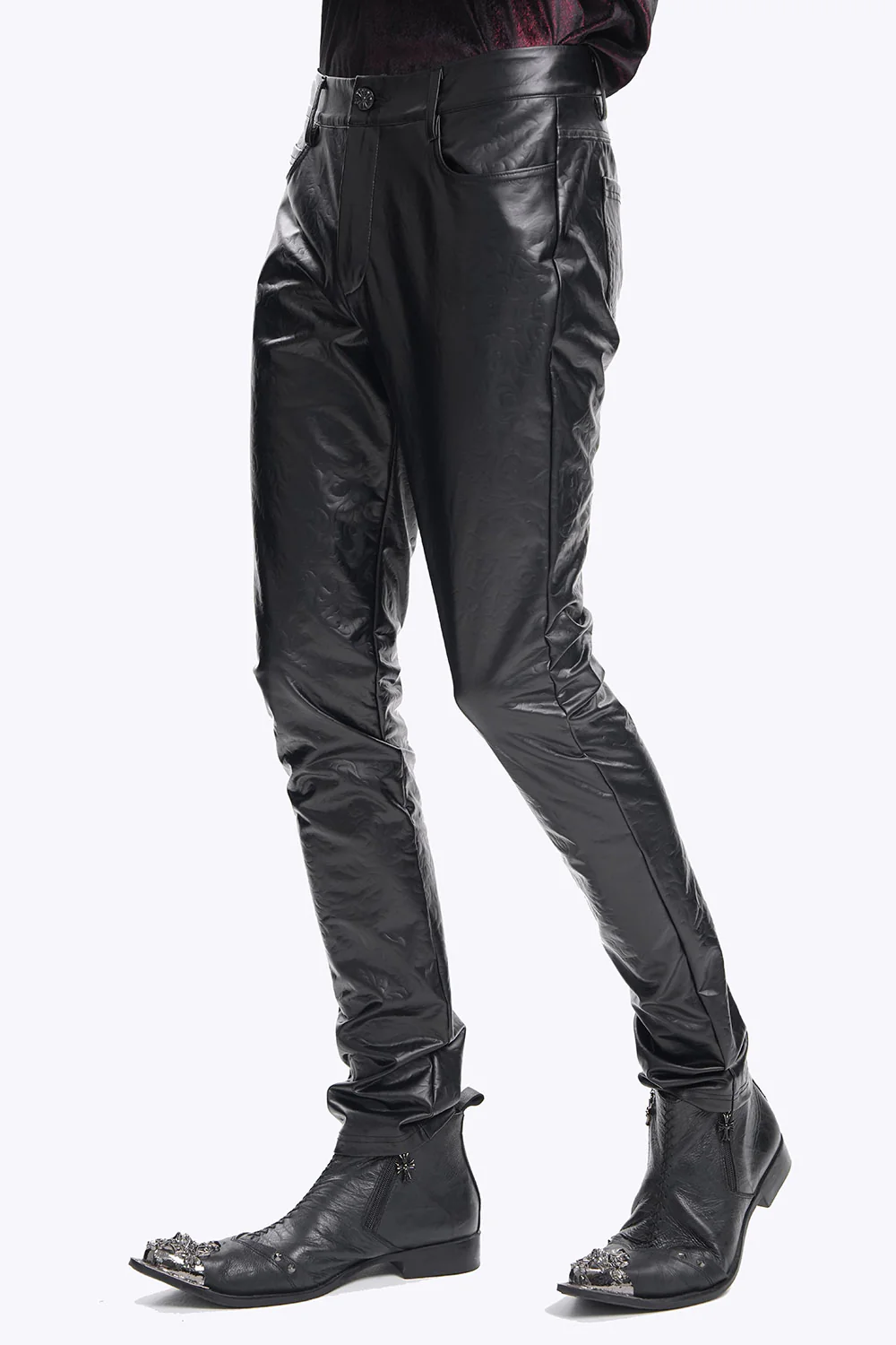 Dark One Damask Vegan Leather Pants - Image 5
