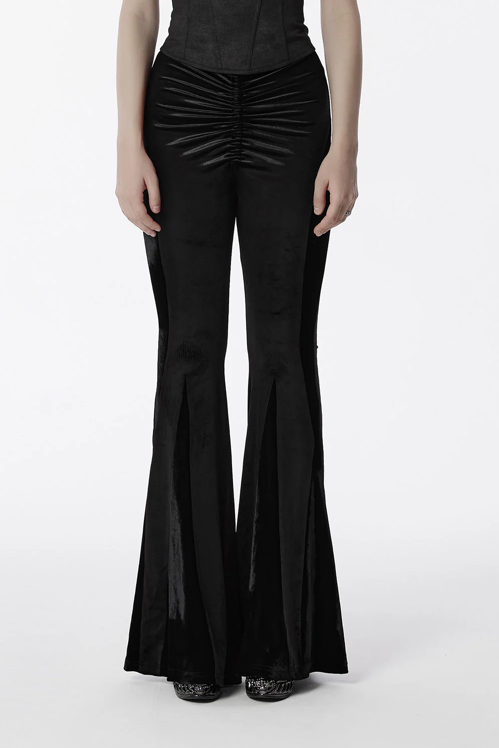 Dark Sacrament Velvet Bell Bottoms [Black] - Image 3