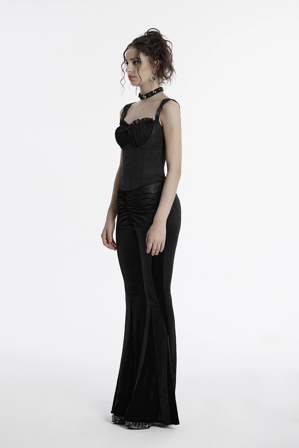 Dark Sacrament Velvet Bell Bottoms [Black] - Image 5