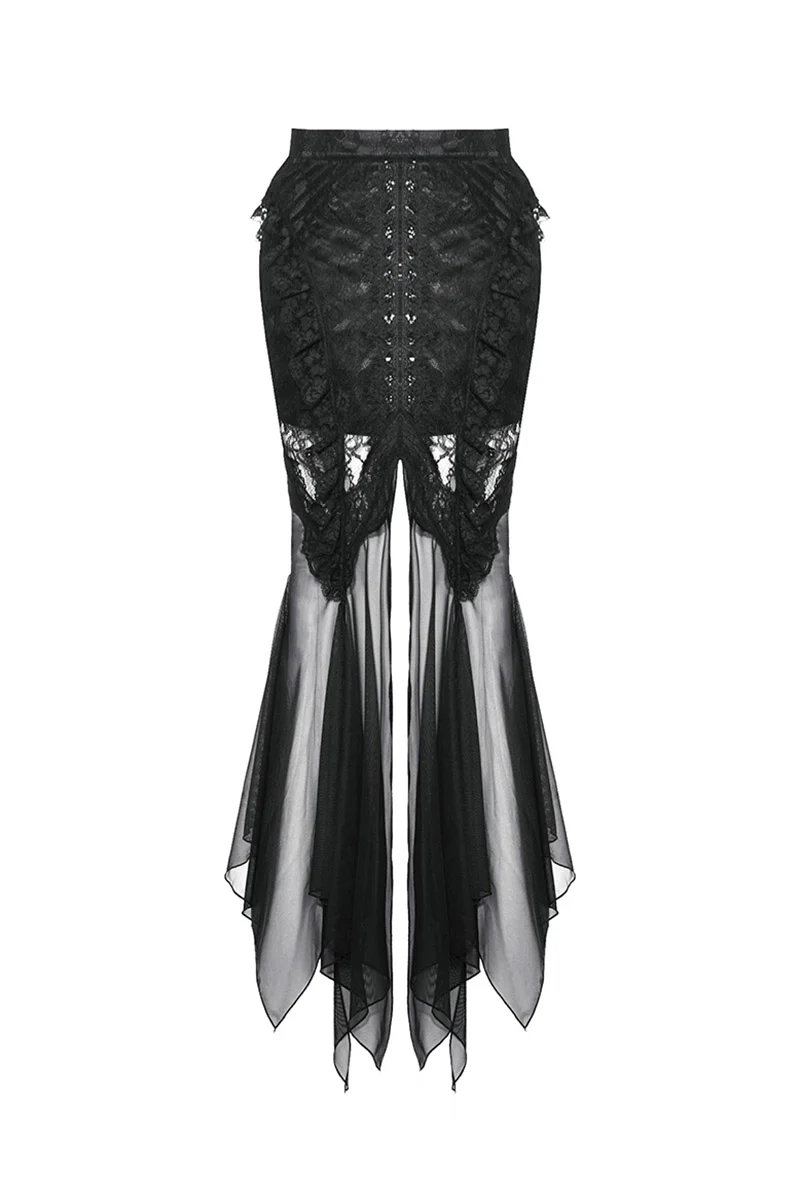 Dark Siren Irregular Hem Mermaid Skirt - Image 6