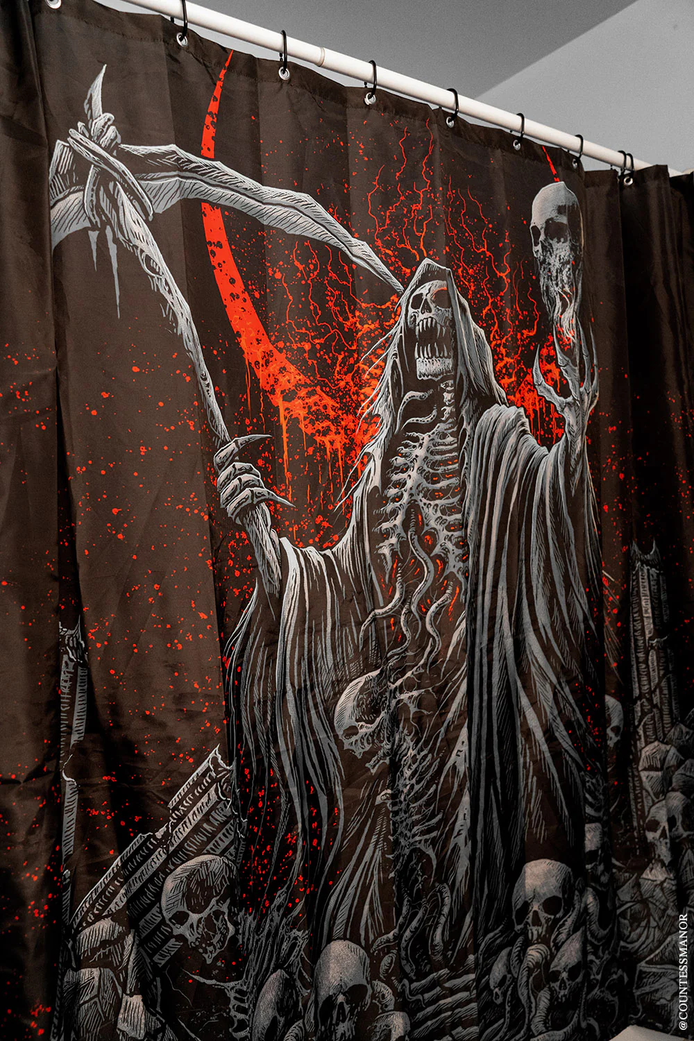 Dark Warlock Shower Curtain - Image 4