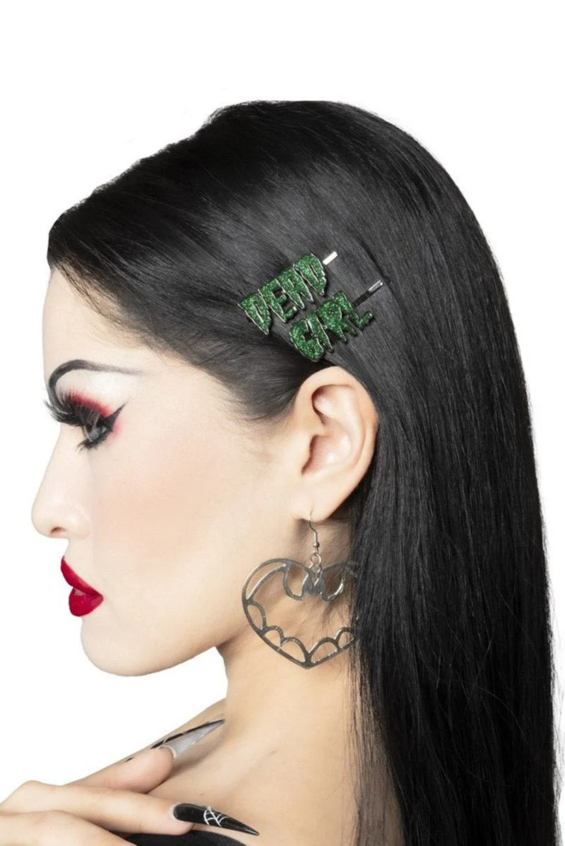 Dead Girl Text Hair Slides - Image 2