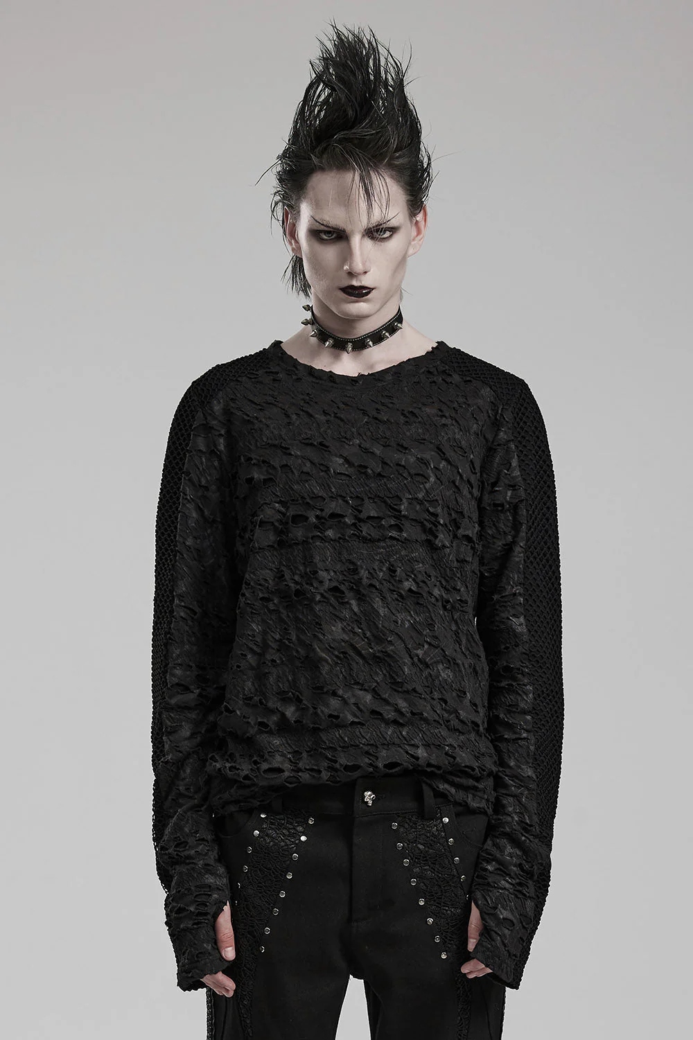 Dead Silence Distressed Long Sleeve Top - Image 2