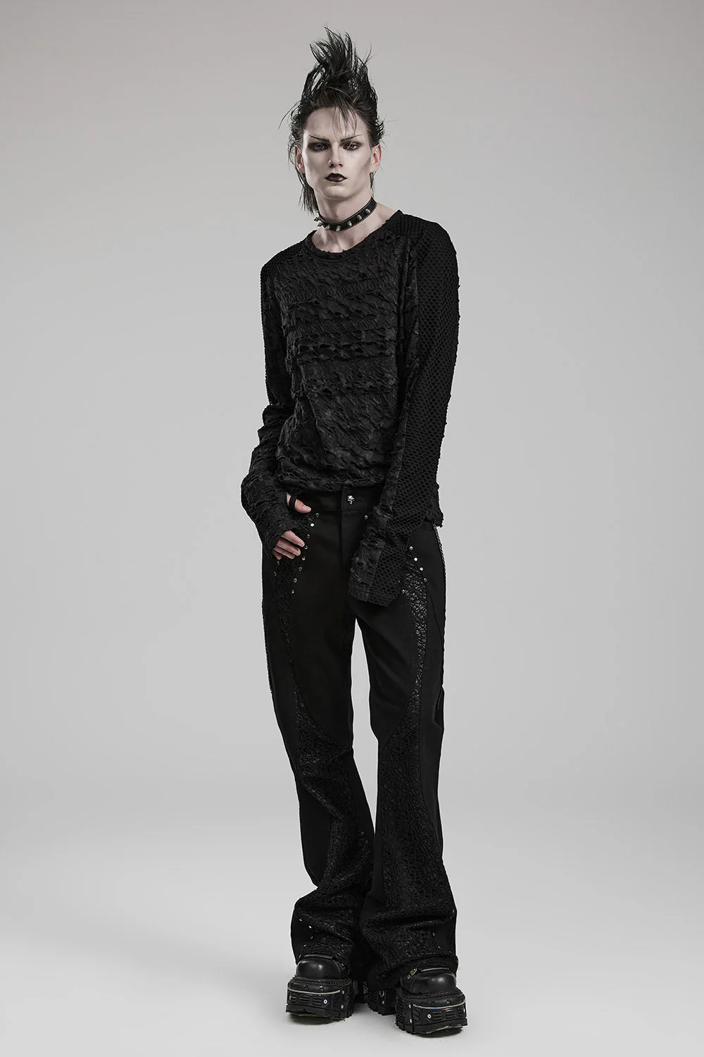 Dead Silence Distressed Long Sleeve Top - Image 6