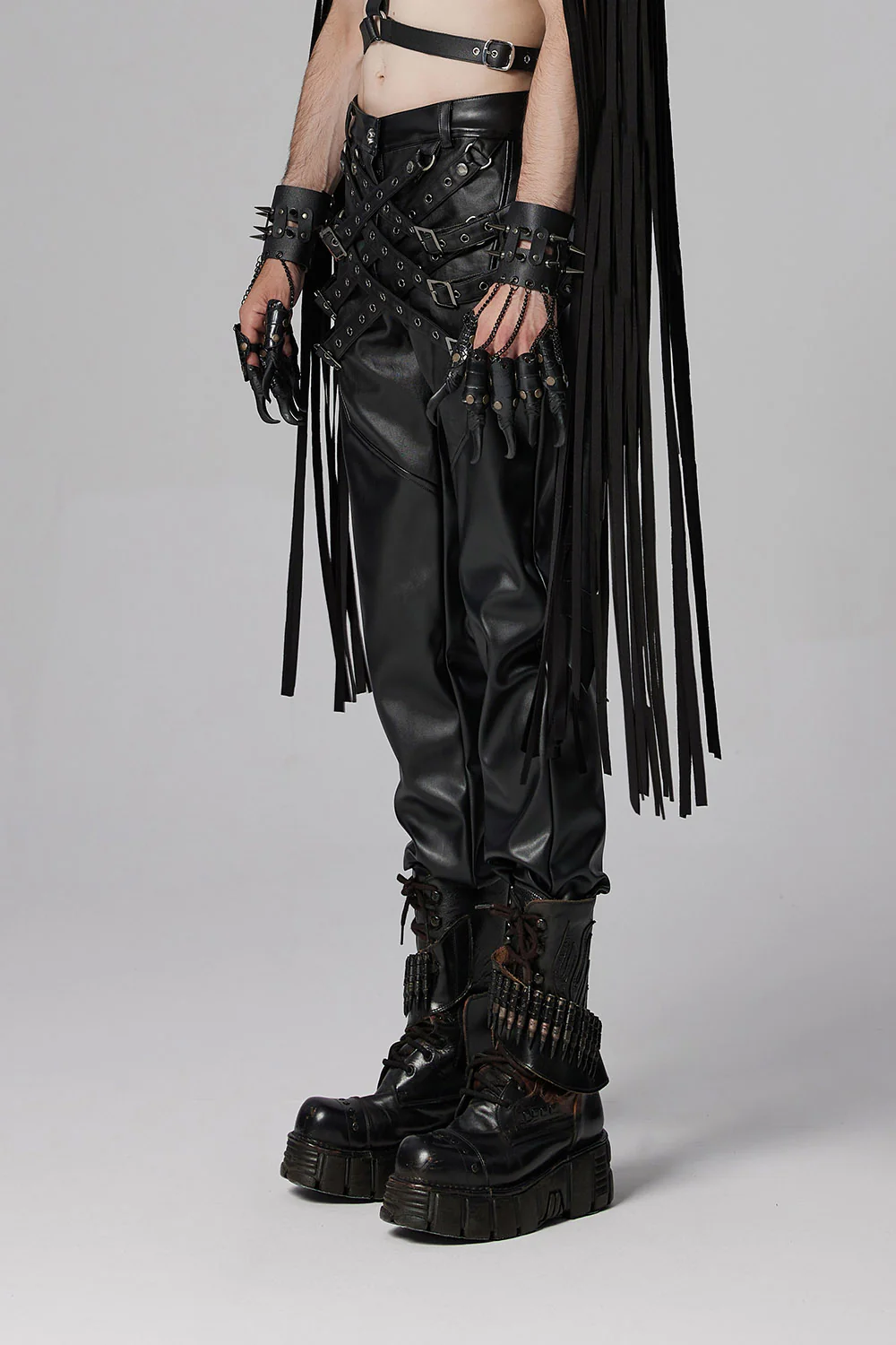 Deadlands Hardware Vegan Leather Pants - Image 3