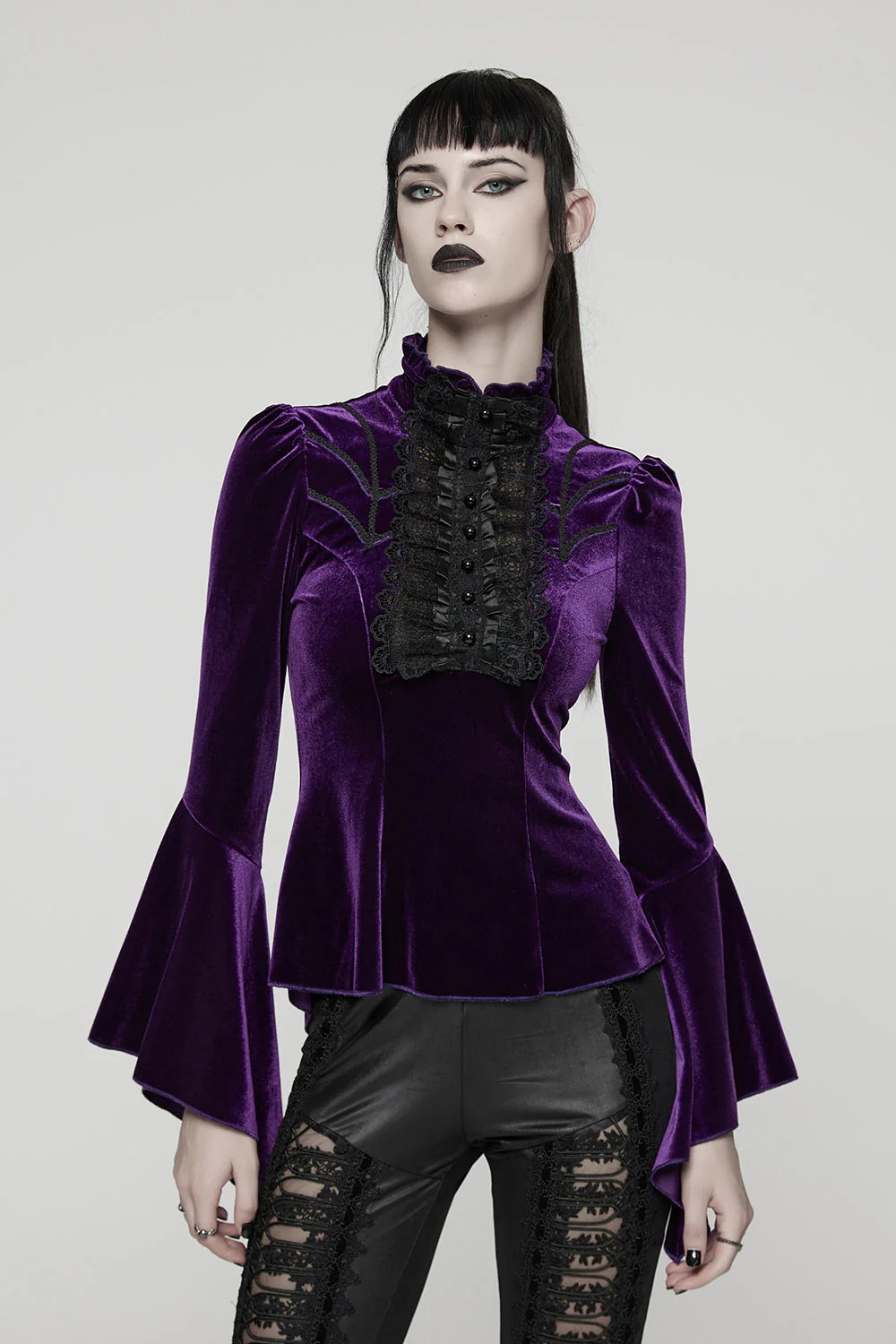 Deadly Nightshade Victorian Top [Violet]