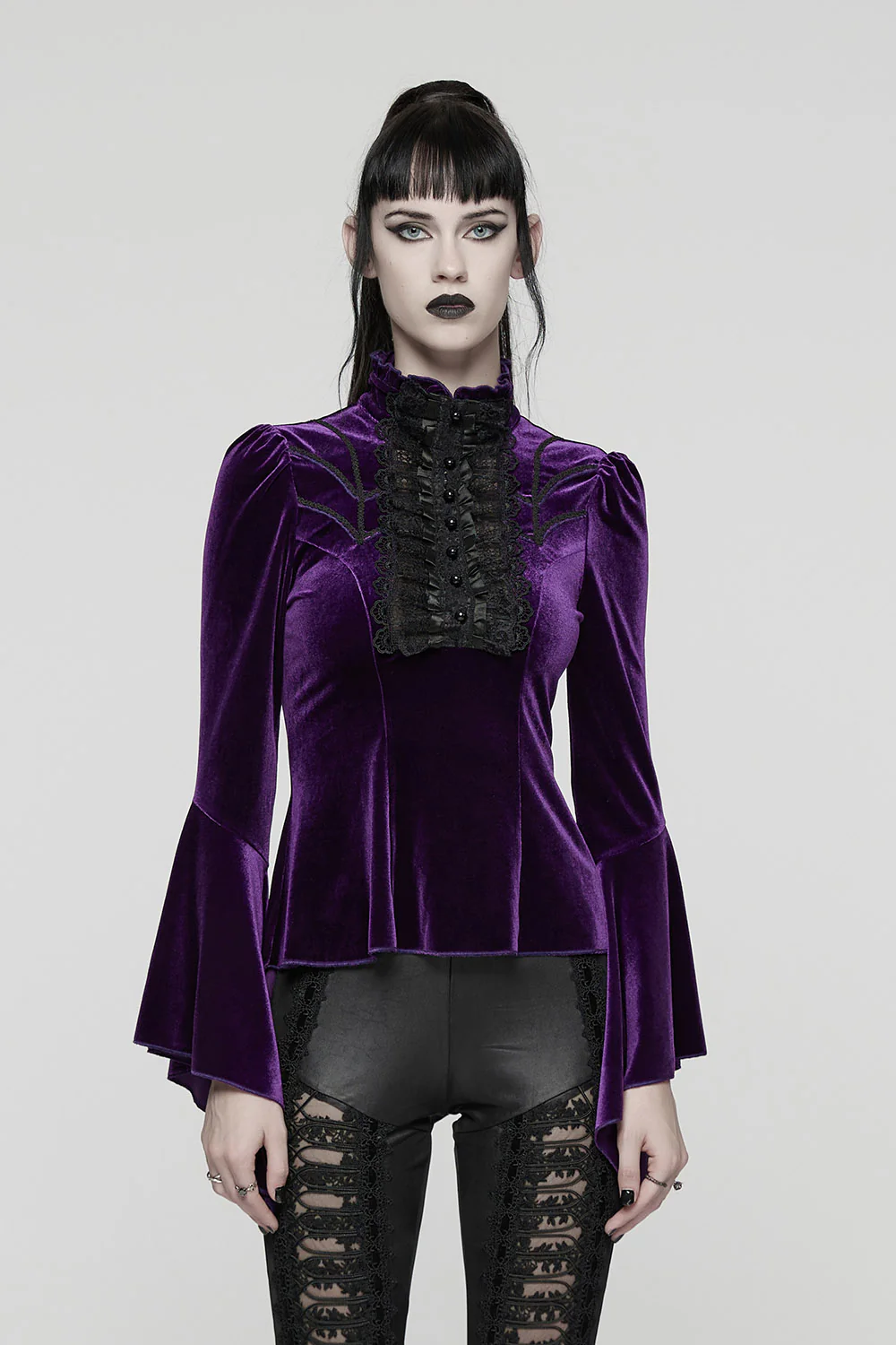 Deadly Nightshade Victorian Top [Violet] - Image 3