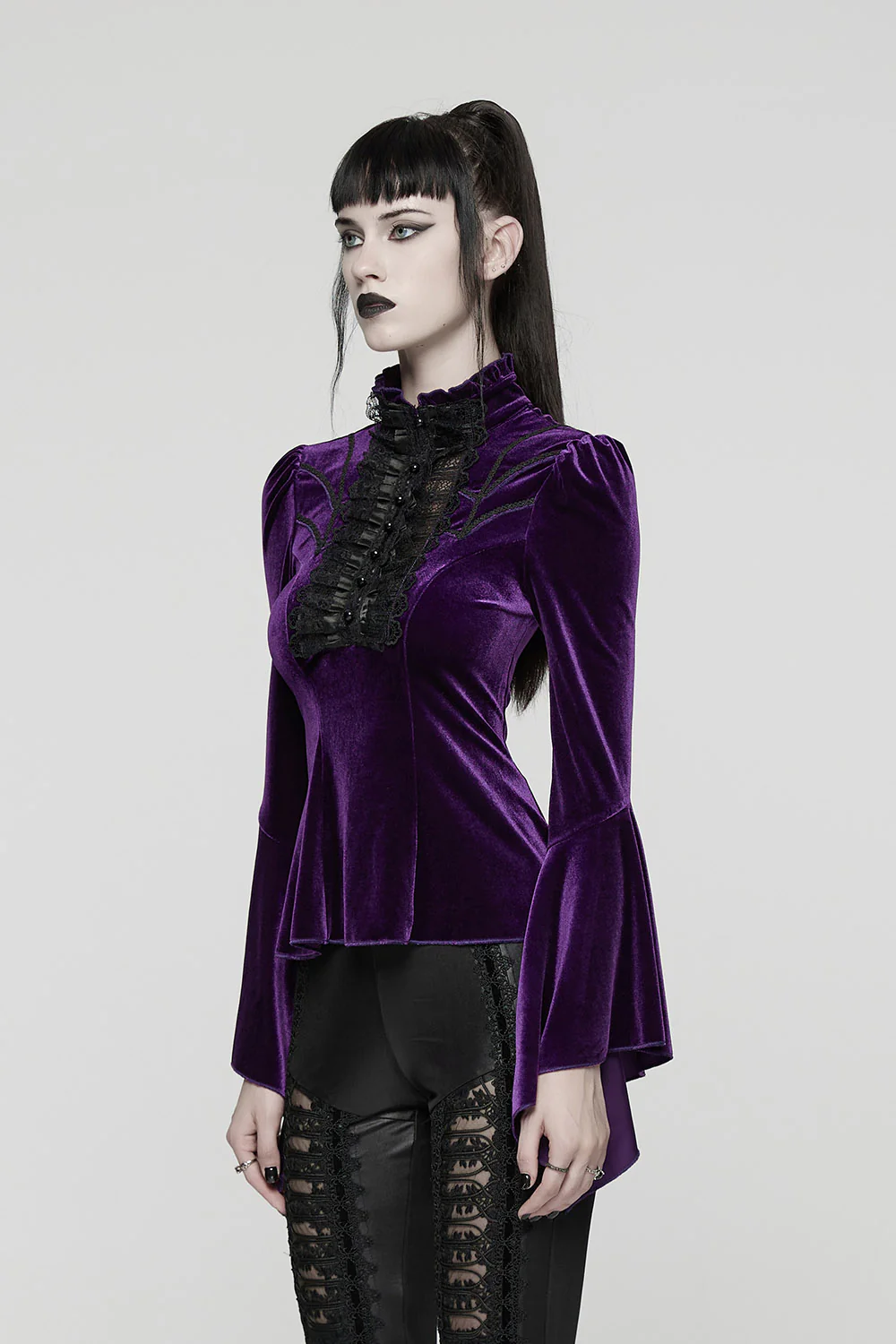 Deadly Nightshade Victorian Top [Violet] - Image 4