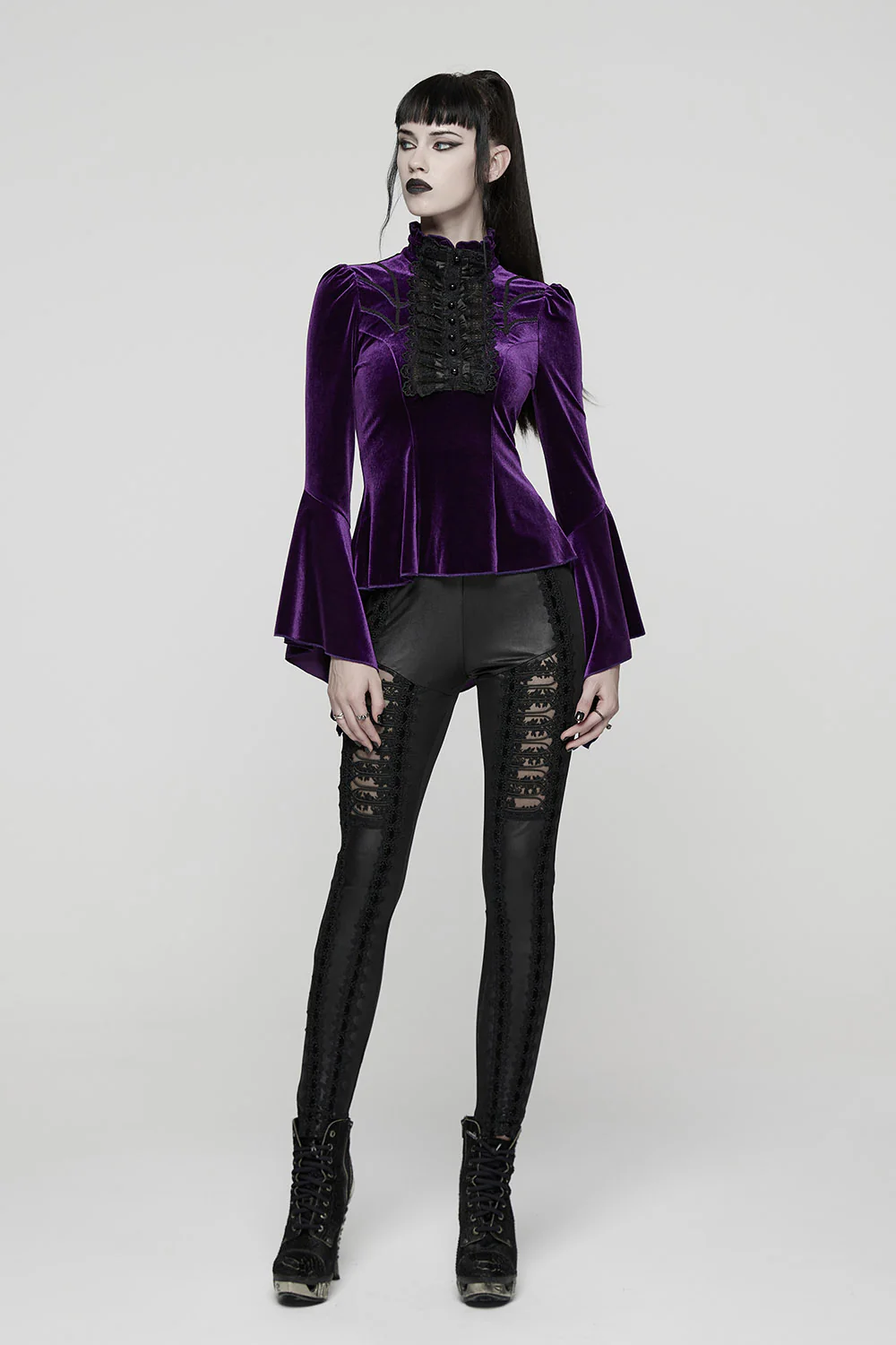 Deadly Nightshade Victorian Top [Violet] - Image 5