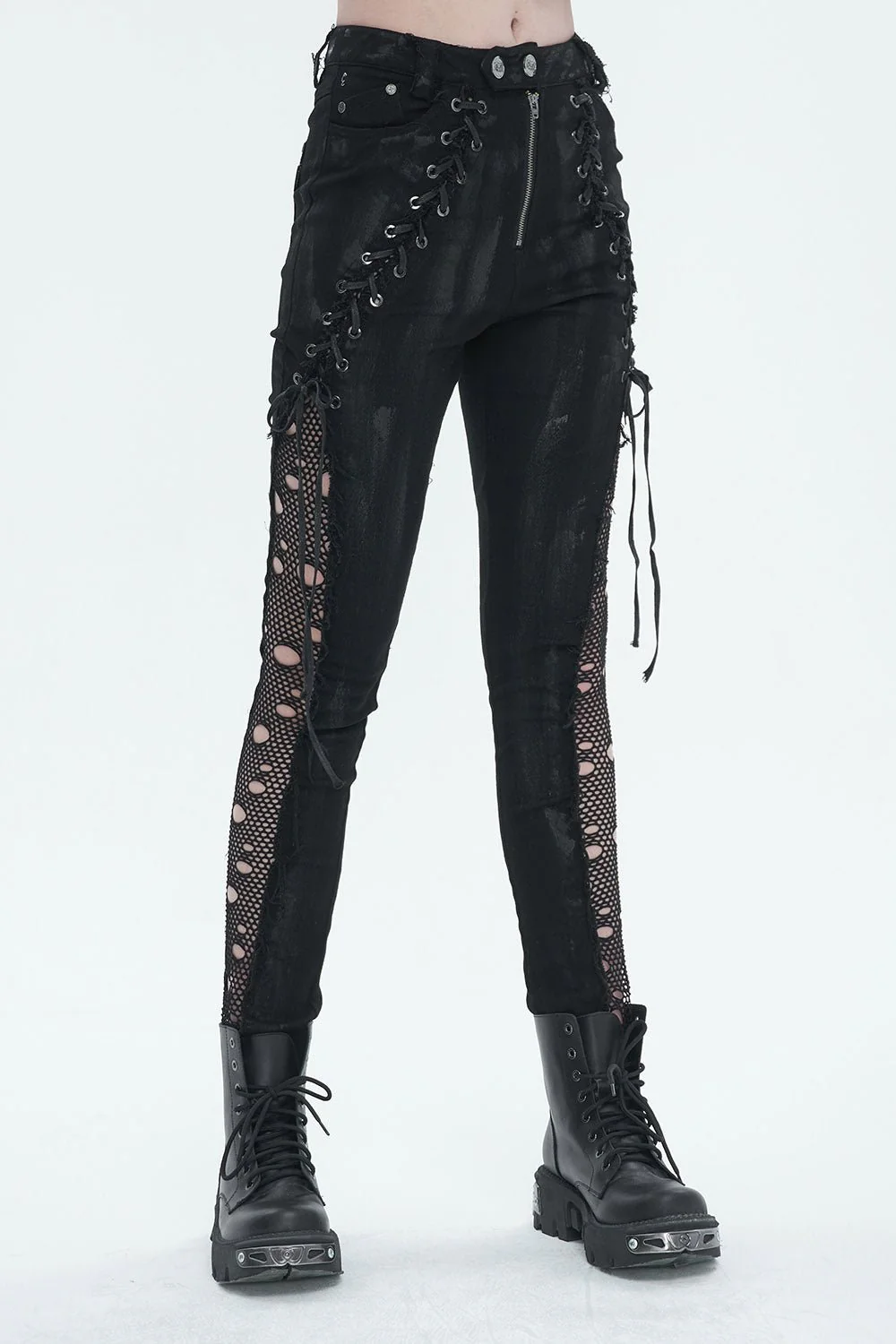 Death Notice Distressed Skinny Jeans - Image 5