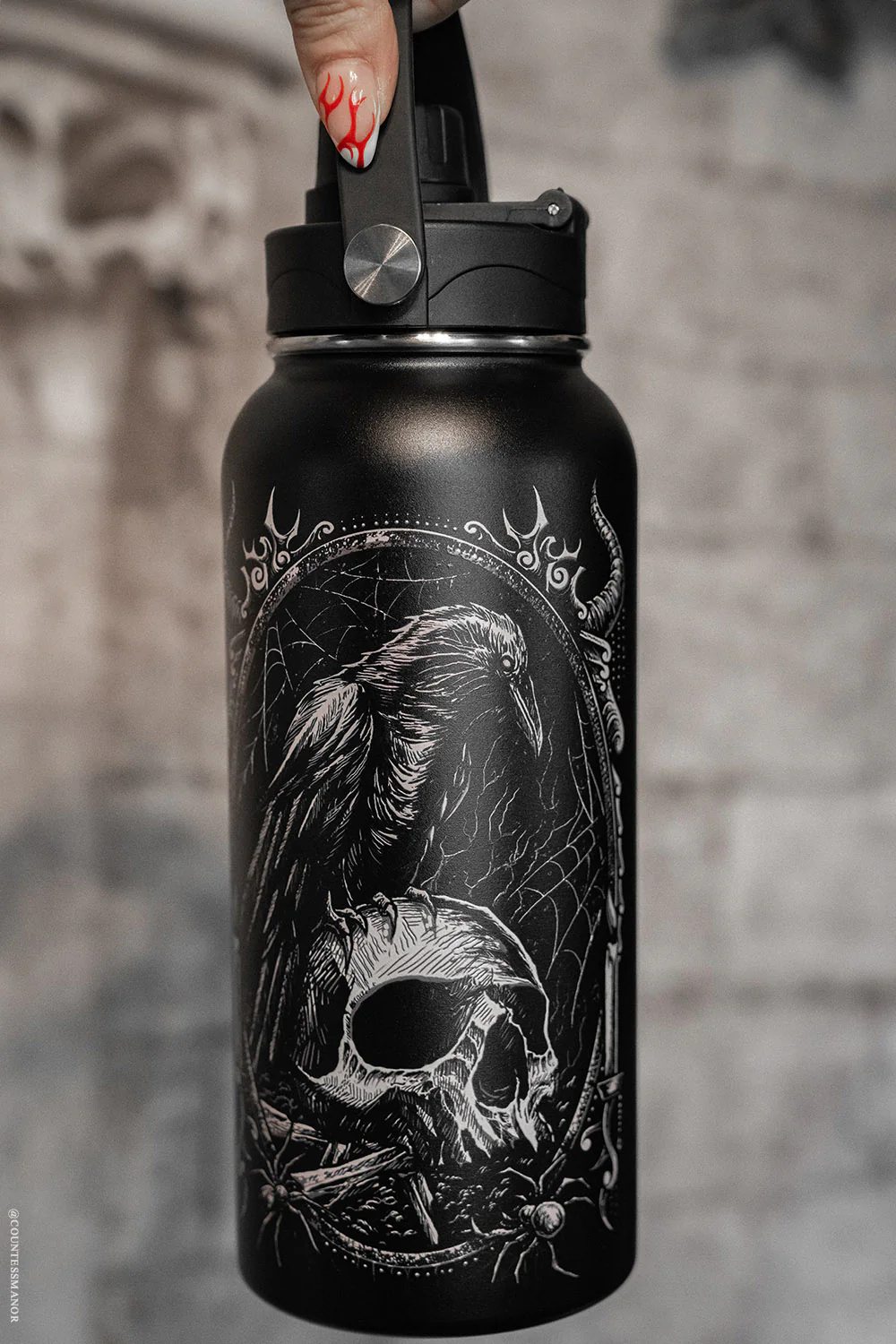 Death Raven 32 Oz Water Bottle - Image 2