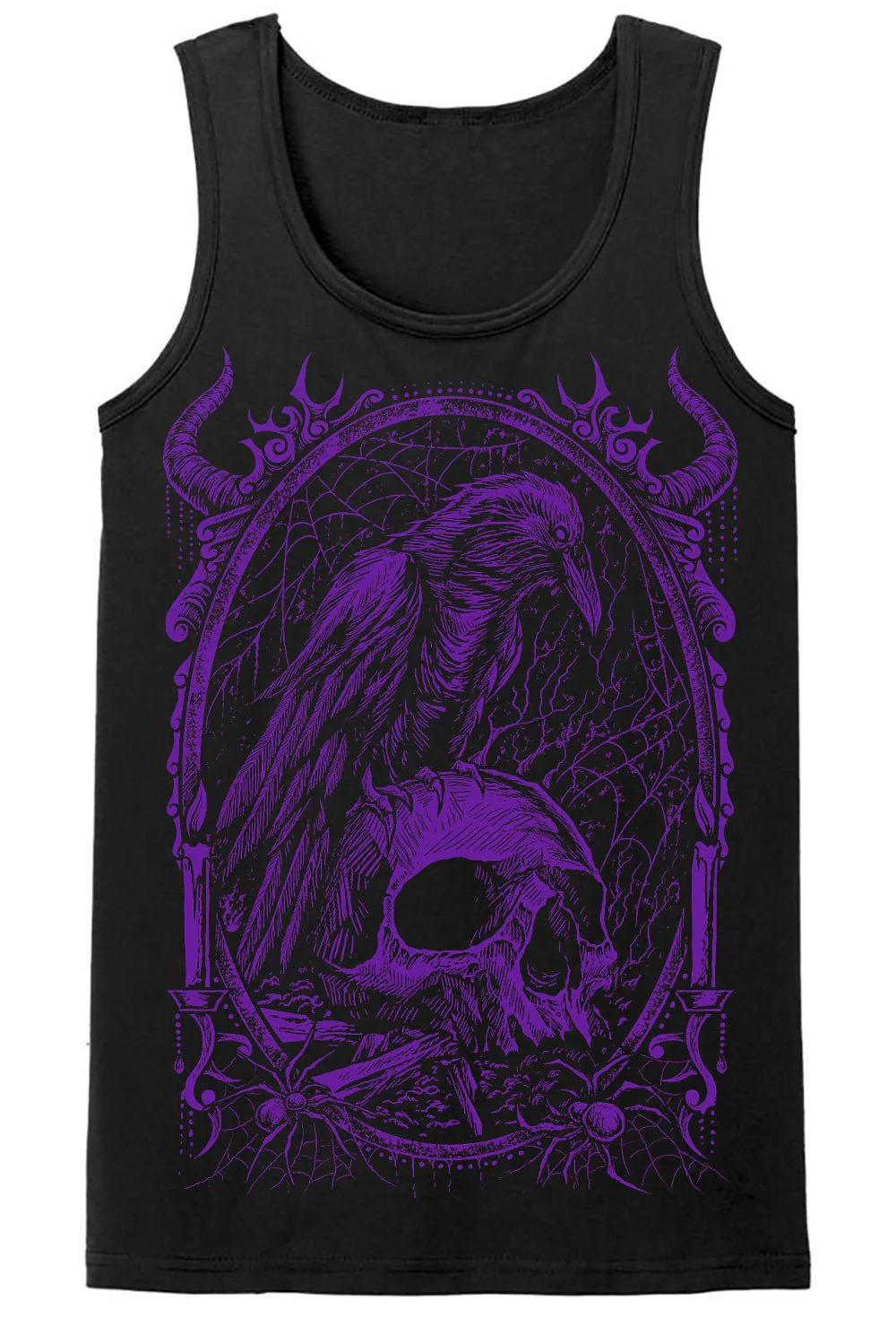 Death Raven T-shirt [PURPLE] - Image 7