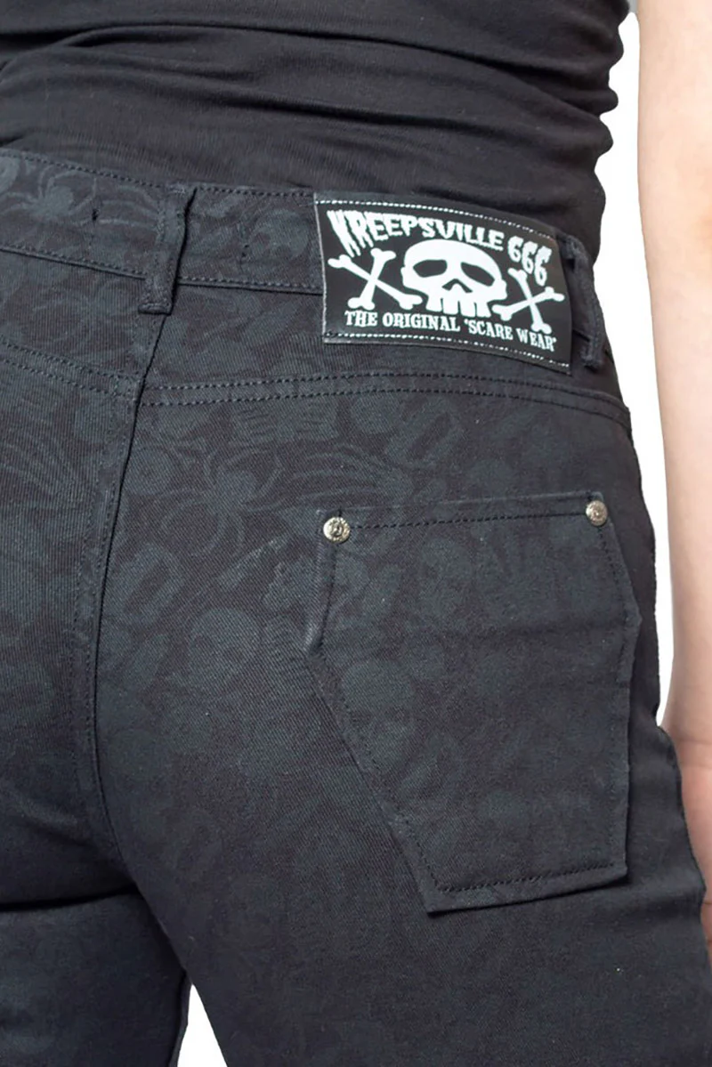 Death Repeat Black Skinny Jeans [Unisex] - Image 5