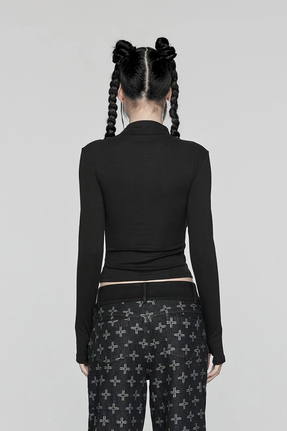 Death Stare Lace-Up Long Sleeve Top - Image 3