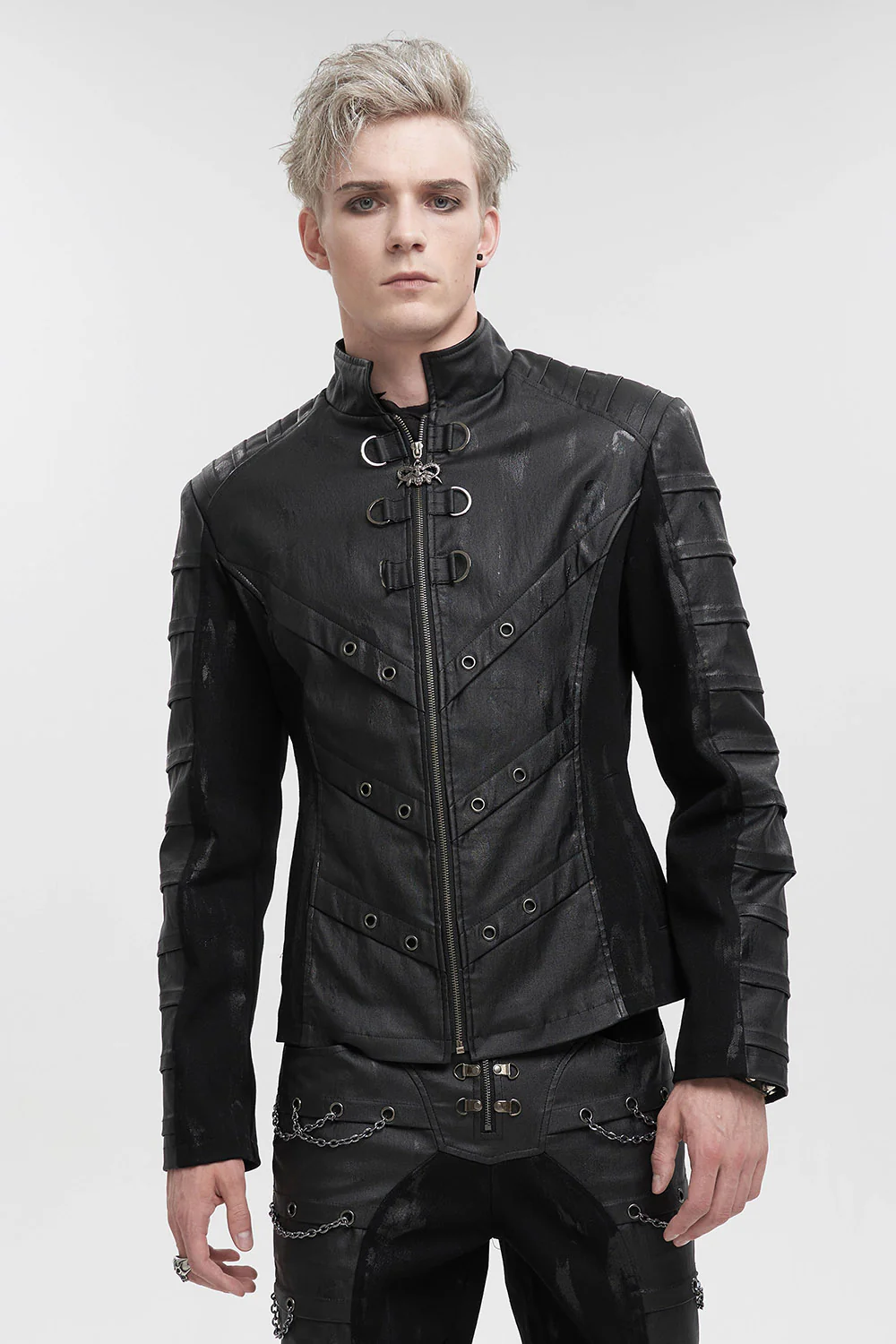 Death Tech Hand-Painted Moto Jacket - Image 2