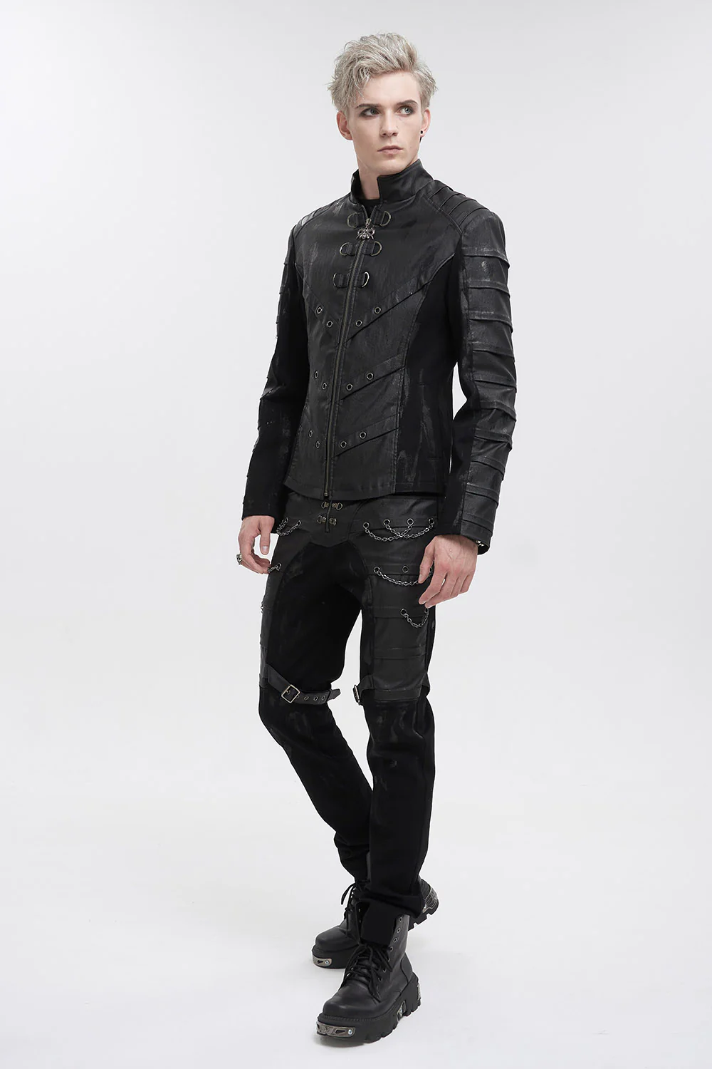 Death Tech Hand-Painted Moto Jacket - Image 4