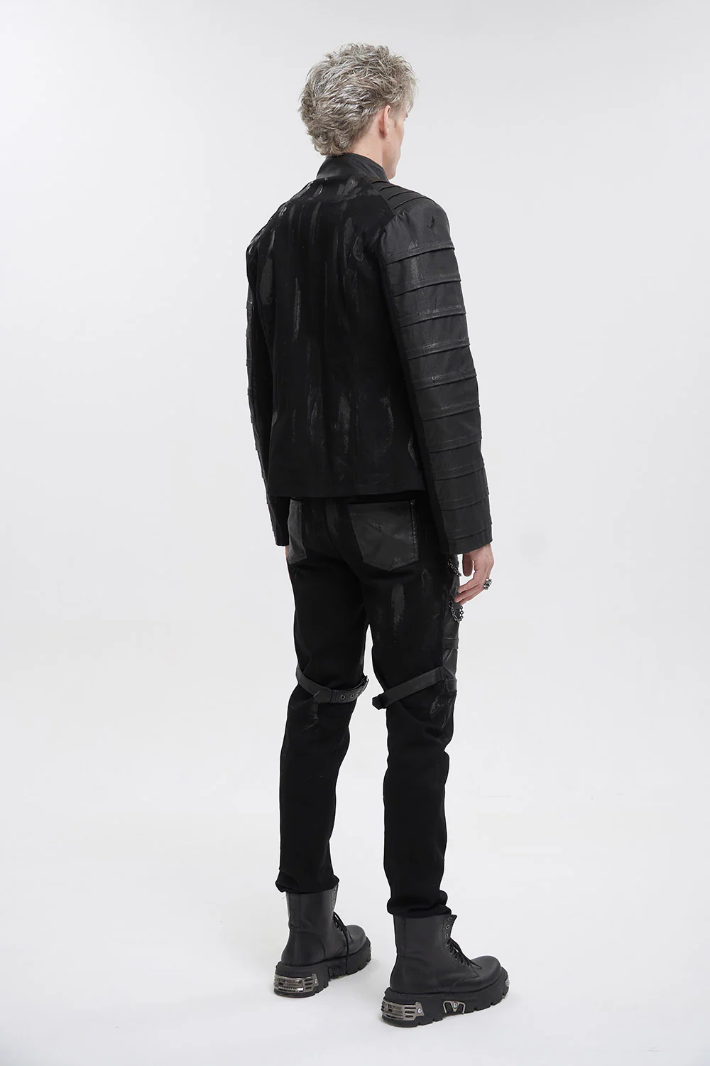 Death Tech Hand-Painted Moto Jacket - Image 5