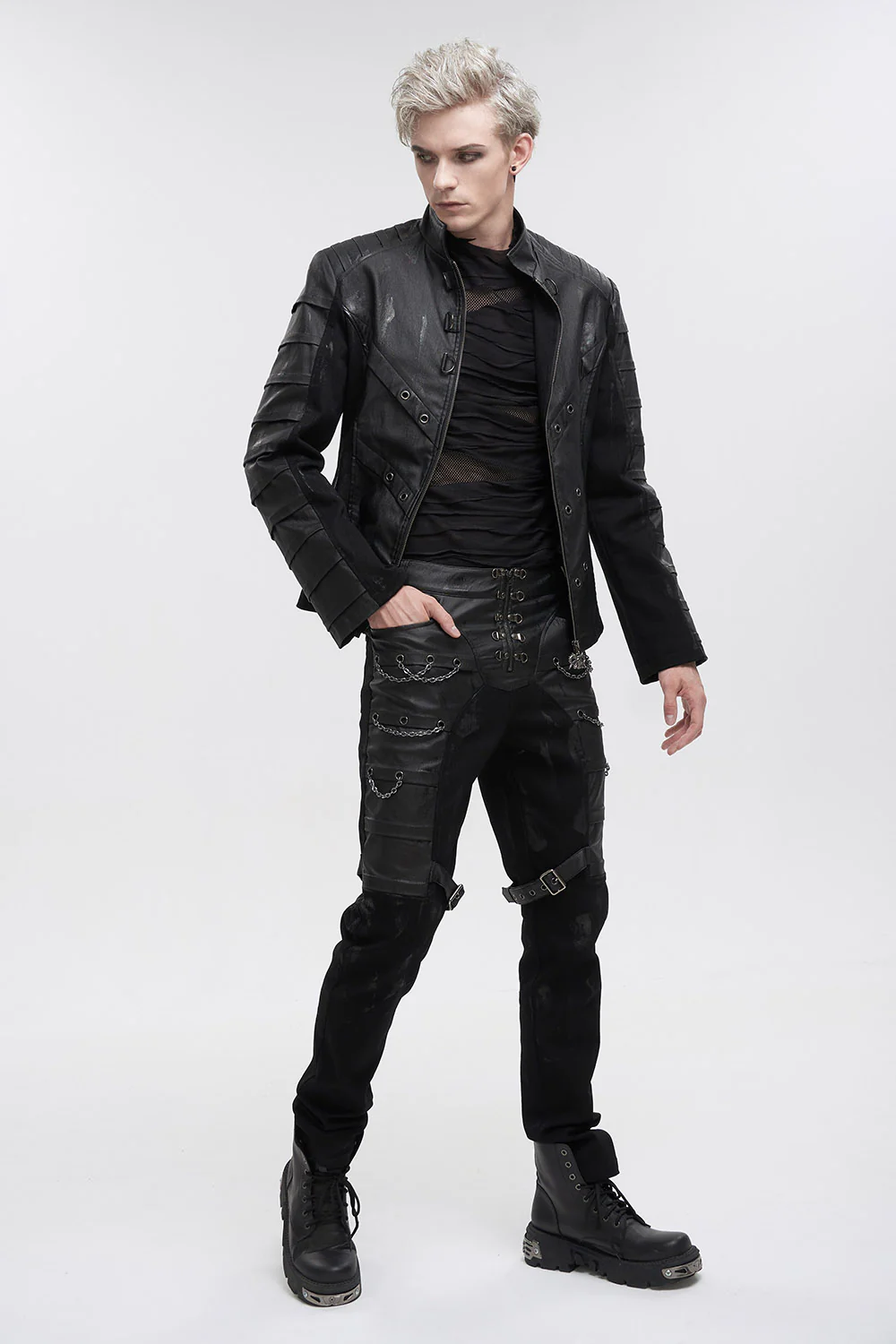 Death Tech Hand-Painted Moto Jacket - Image 7