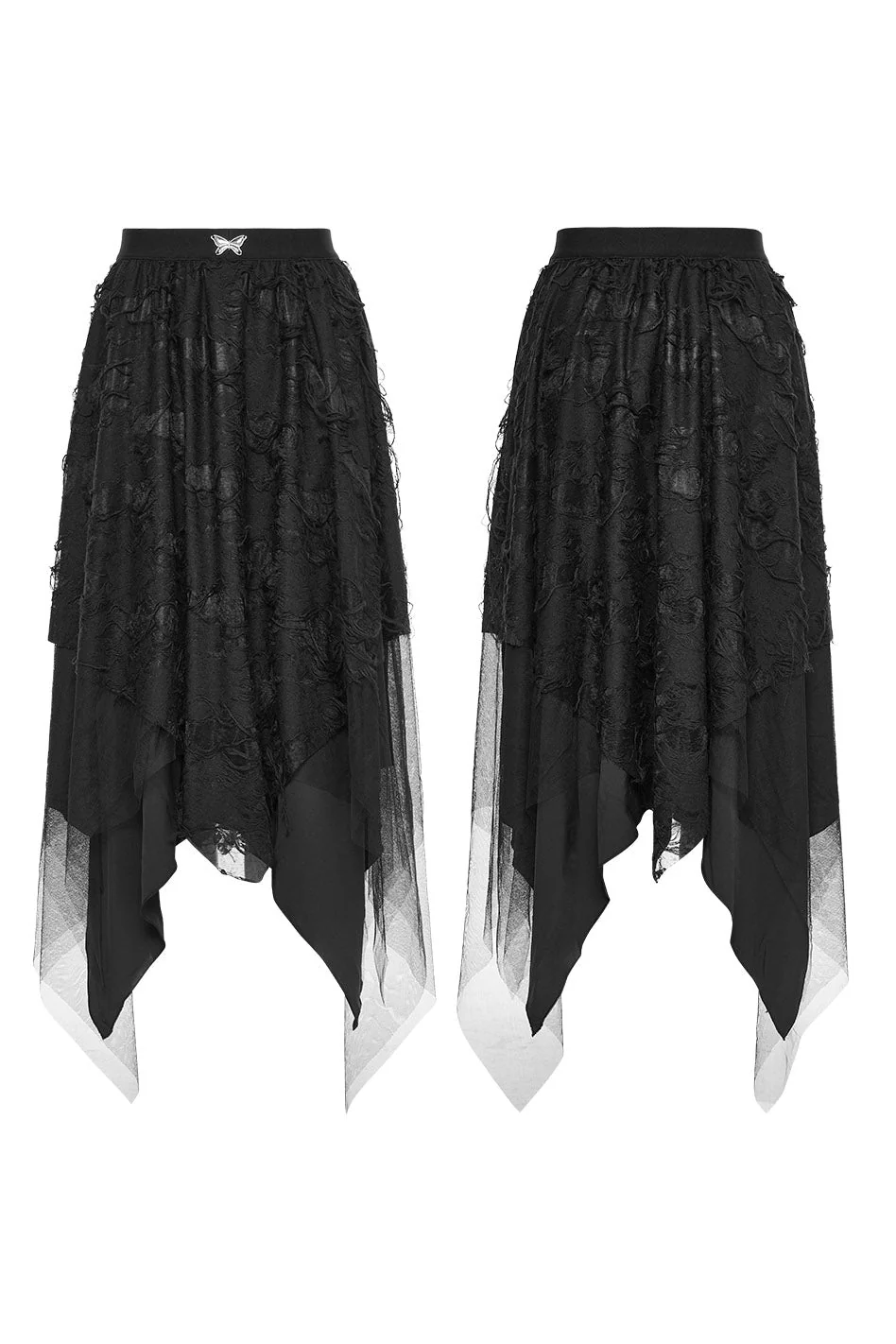 Deathmoth Distressed Midi Skirt - Image 7