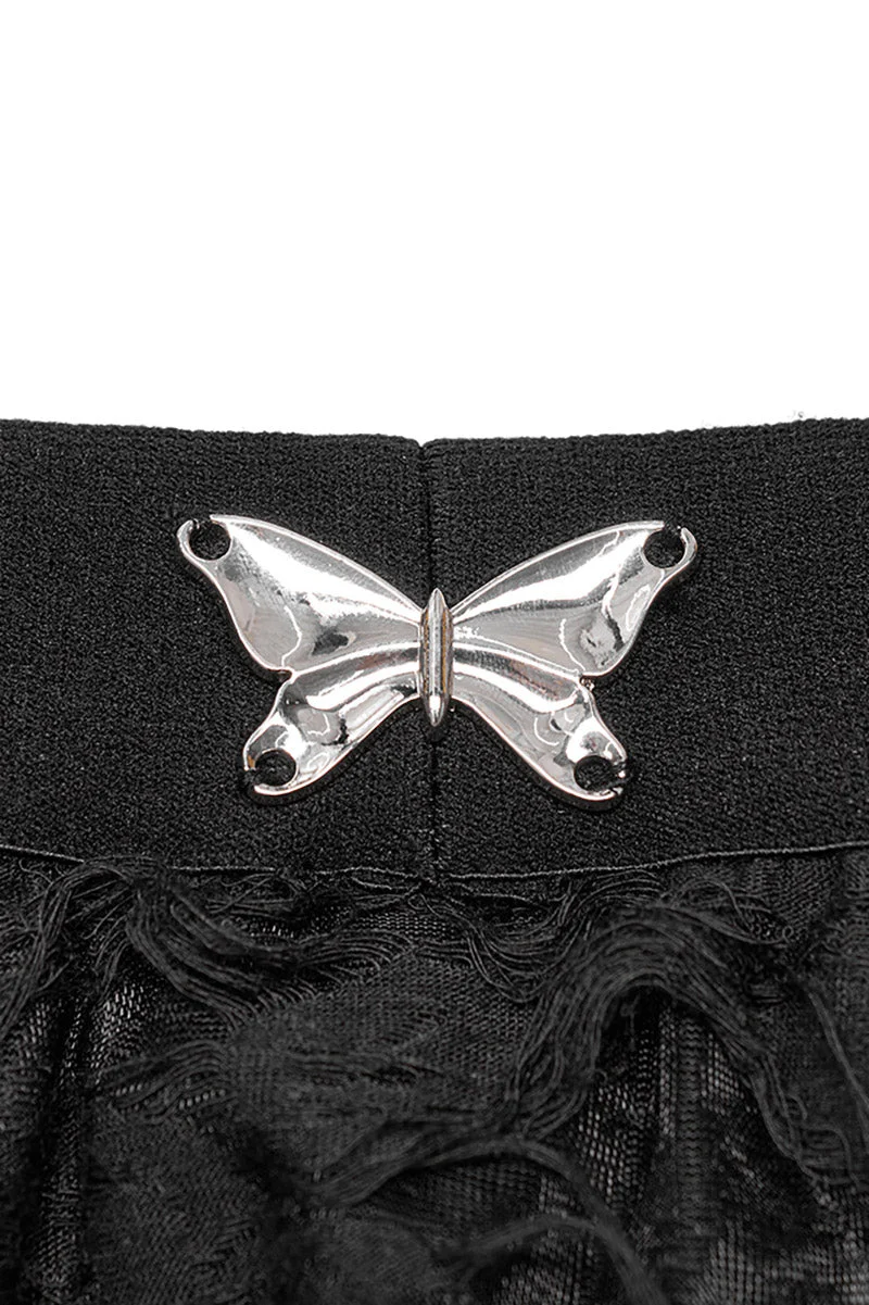 Deathmoth Distressed Midi Skirt - Image 8