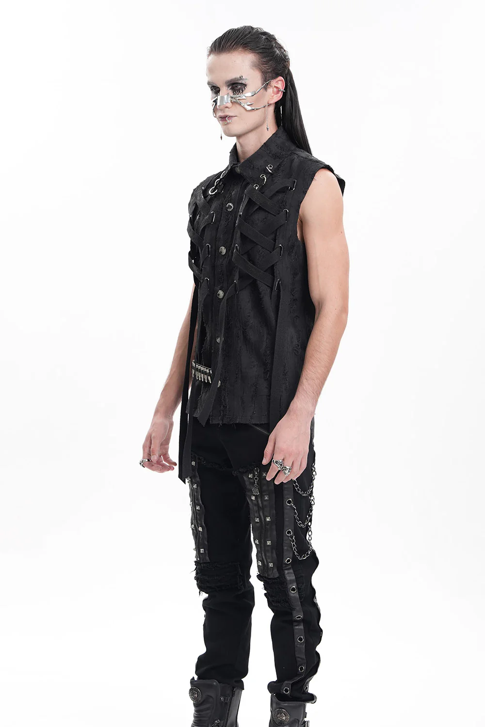 Deathrock Pierced Punk Vest - Image 3