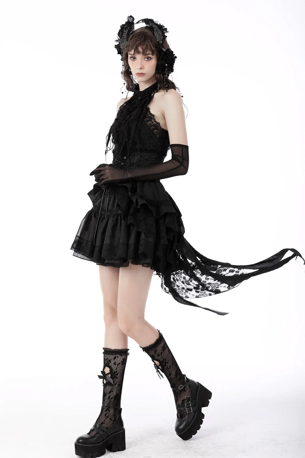 Death's Muse Ruffled Corset Skirt - Image 6