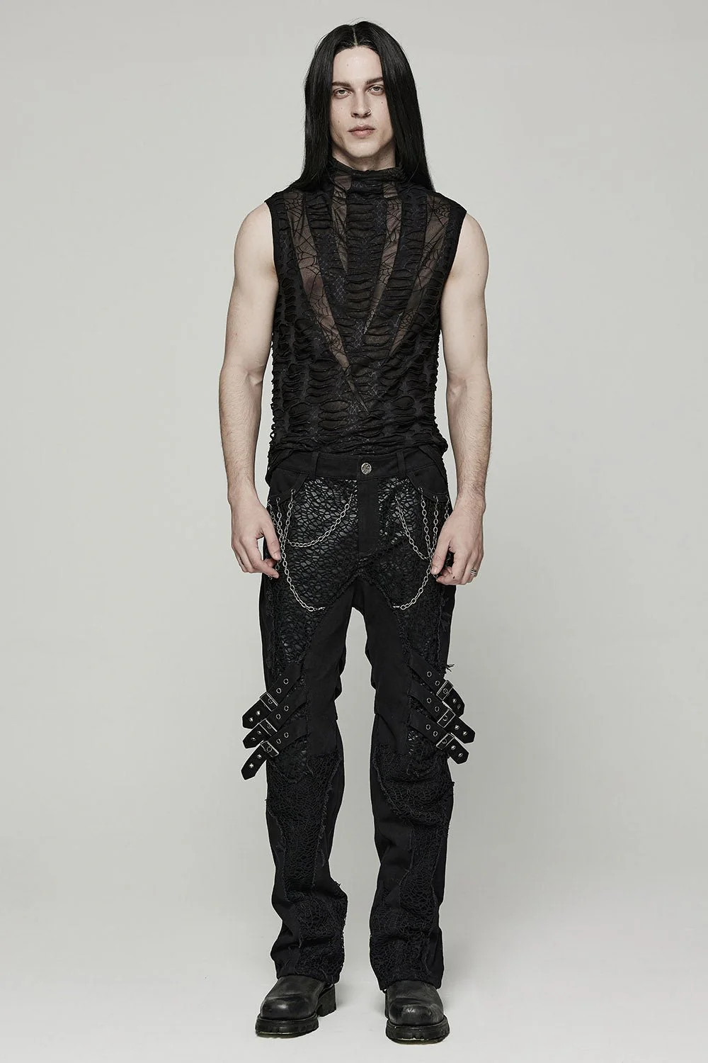 Deathweb Distressed Mesh Tank Top - Image 3