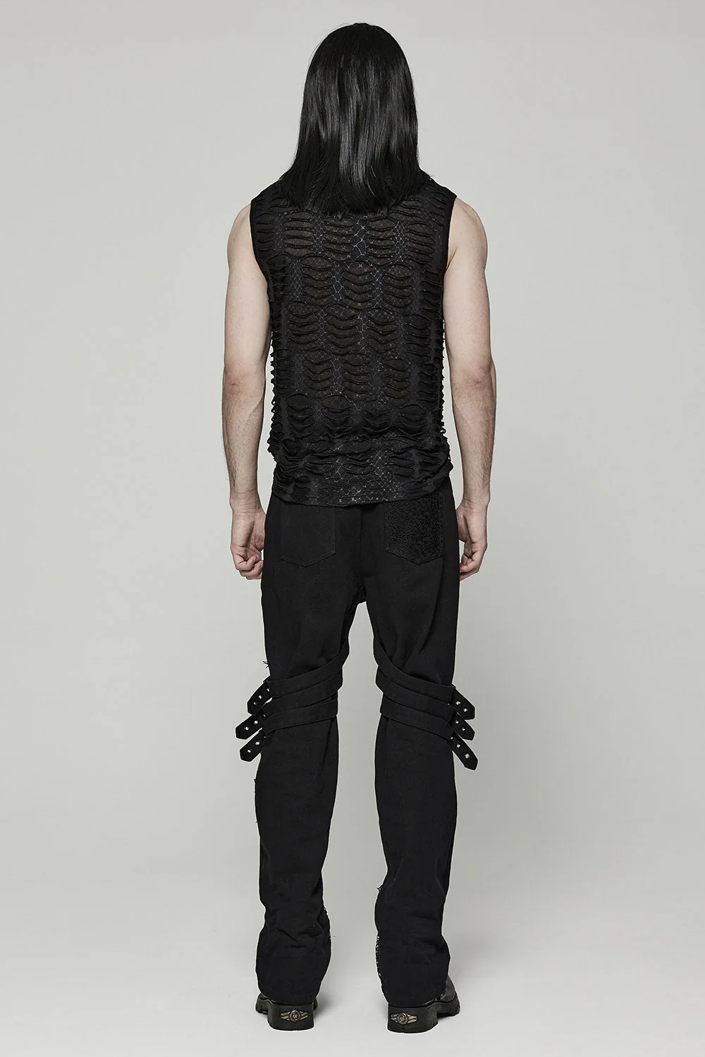 Deathweb Distressed Mesh Tank Top - Image 5