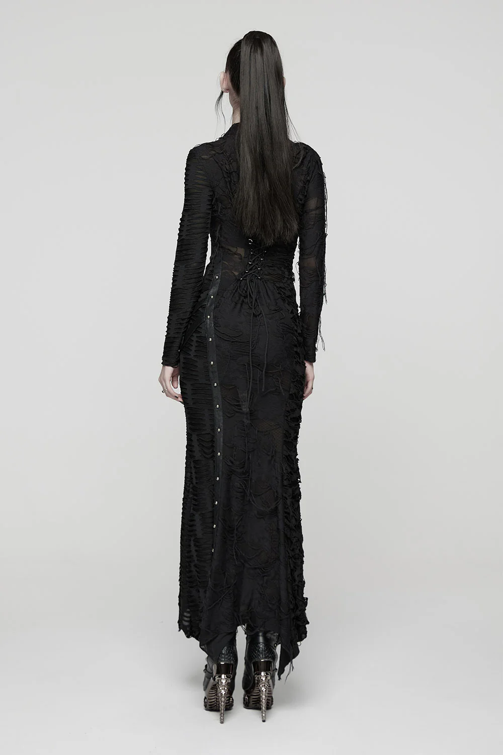 Decay Long Sleeve Distressed Dress - Image 4