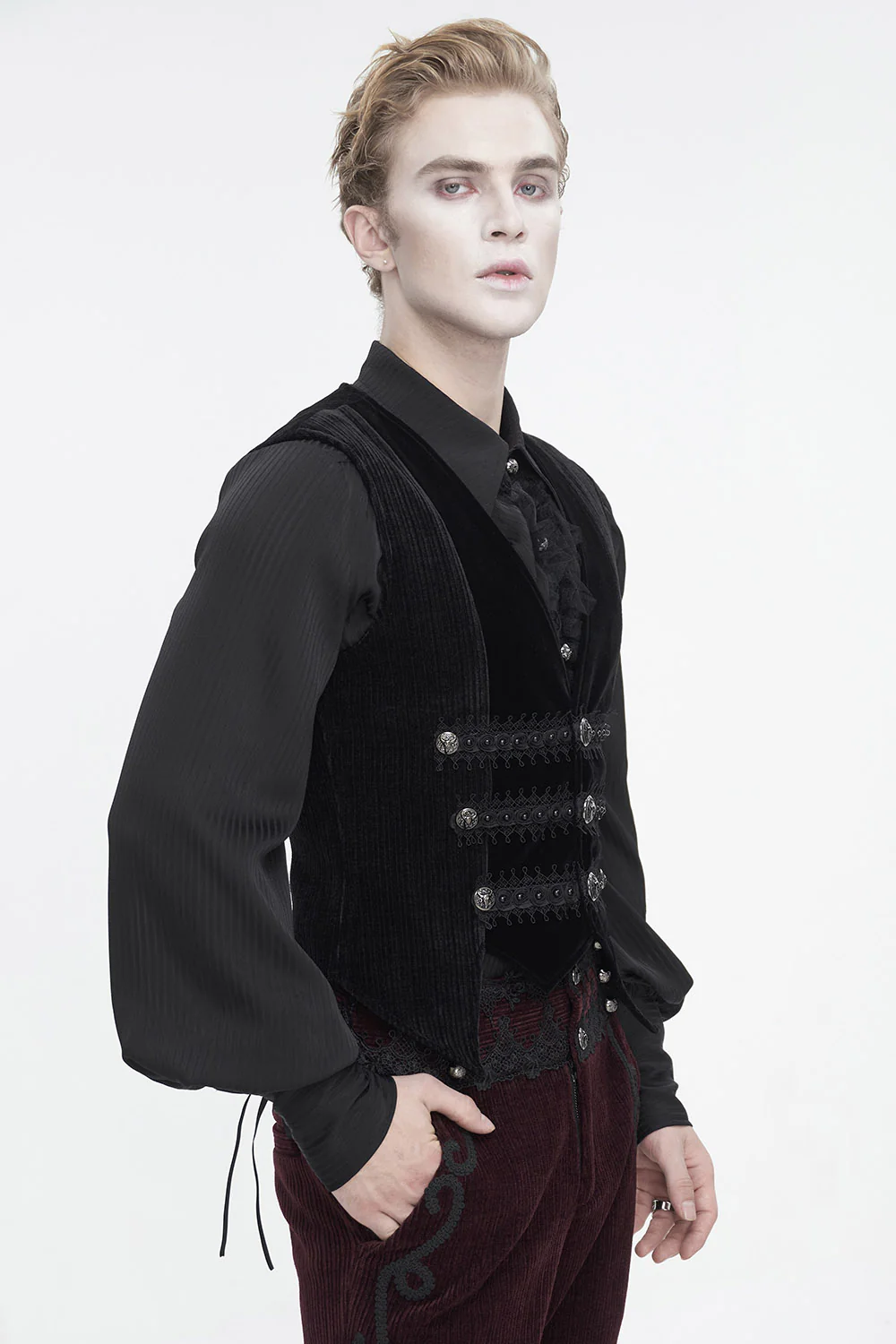 Demise Vampire Goth Waistcoat - Image 4