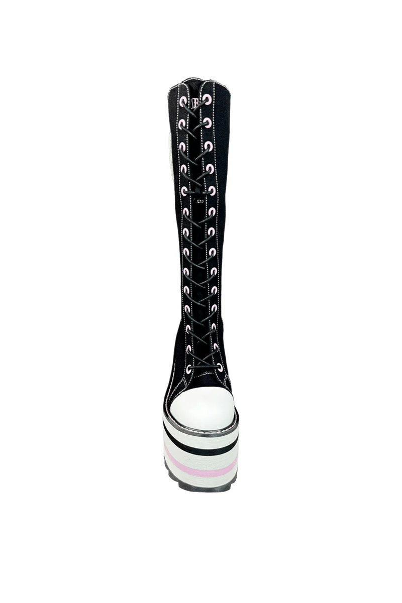 Detention Kuromi Platform Boots [Black/Pink] - Image 3