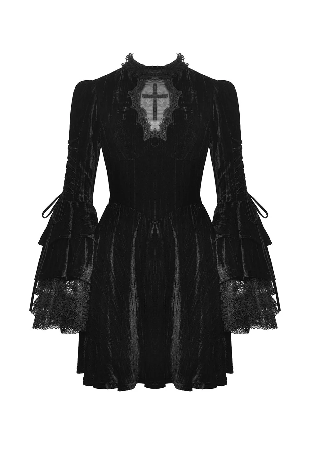 Draculara Black Velvet Dress - Image 6