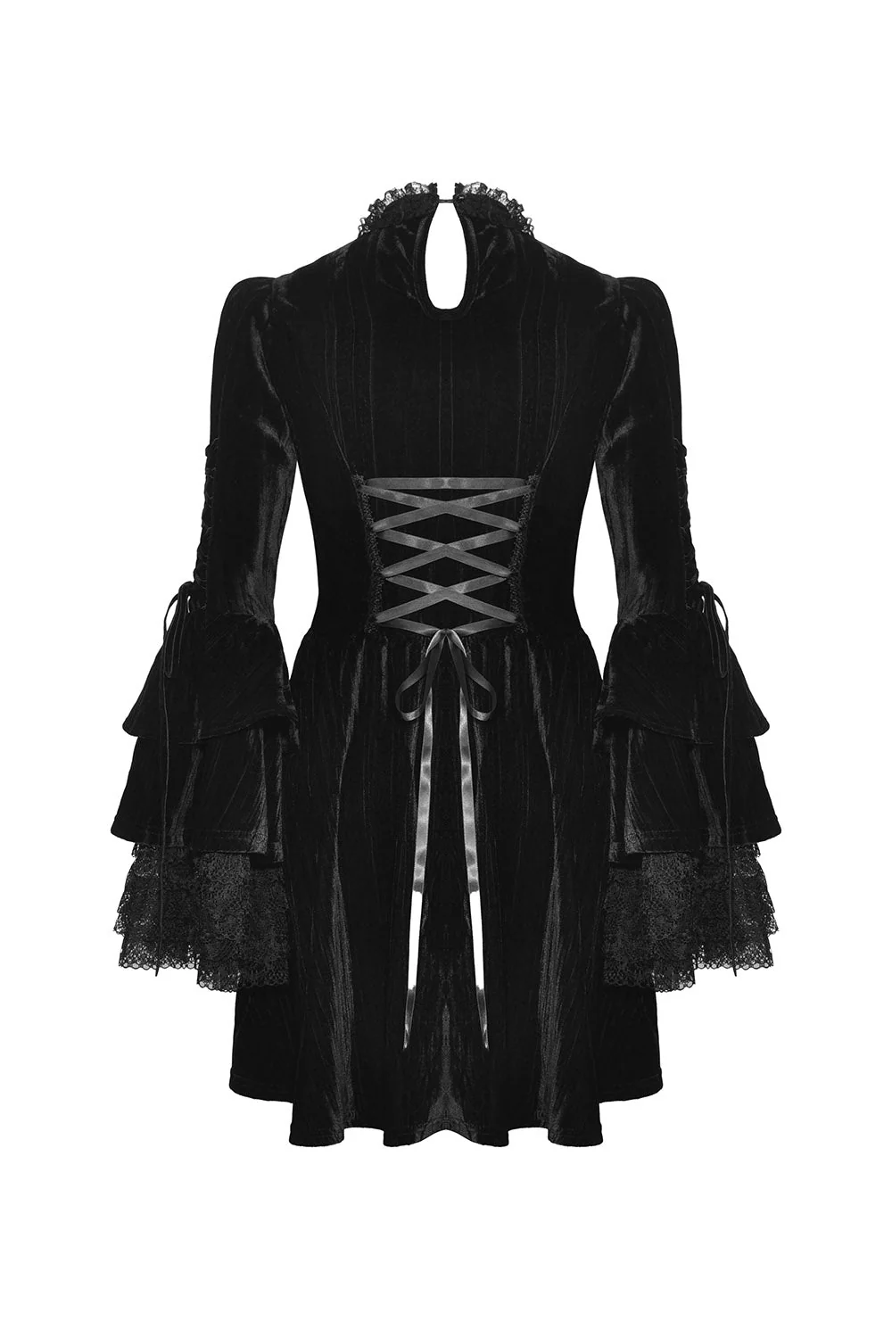 Draculara Black Velvet Dress - Image 7