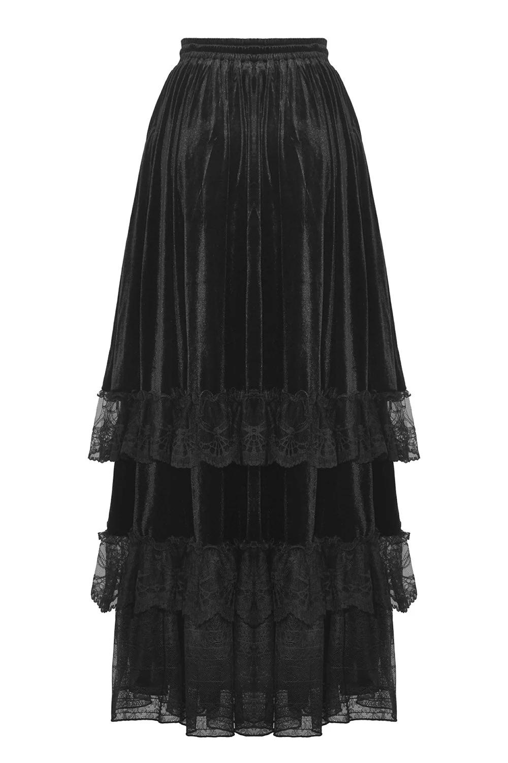 Draped Velvet Haute Goth Maxi Skirt - Image 8
