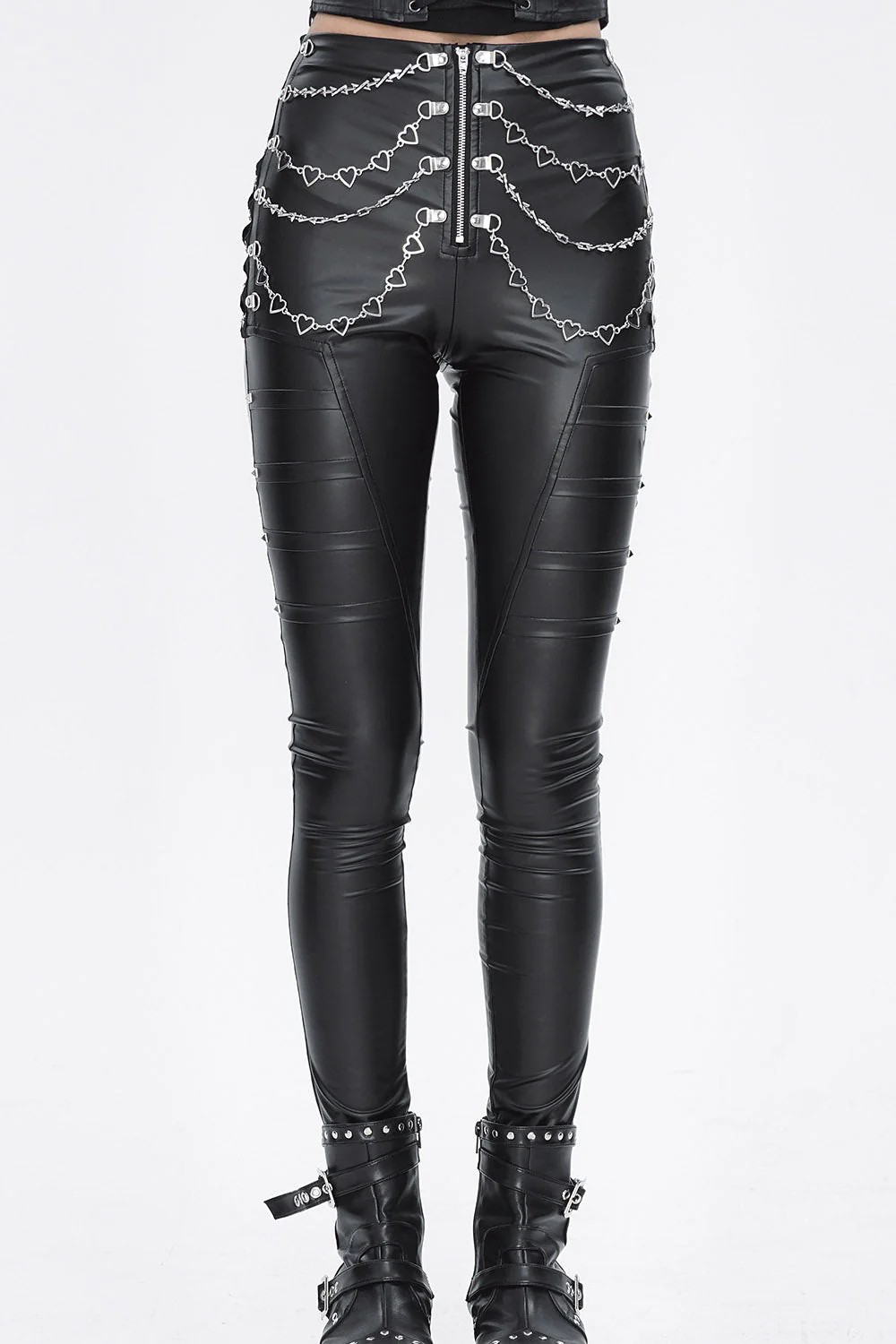 Drawn to Darkness Vegan Leather Skinny Pants - Image 6