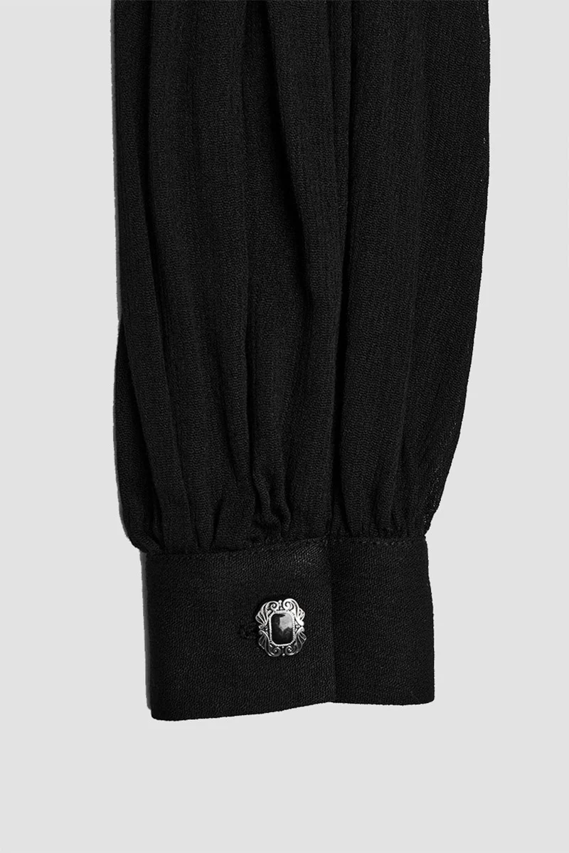 Dreadraven Cotton Lace-Up Shirt - Image 10