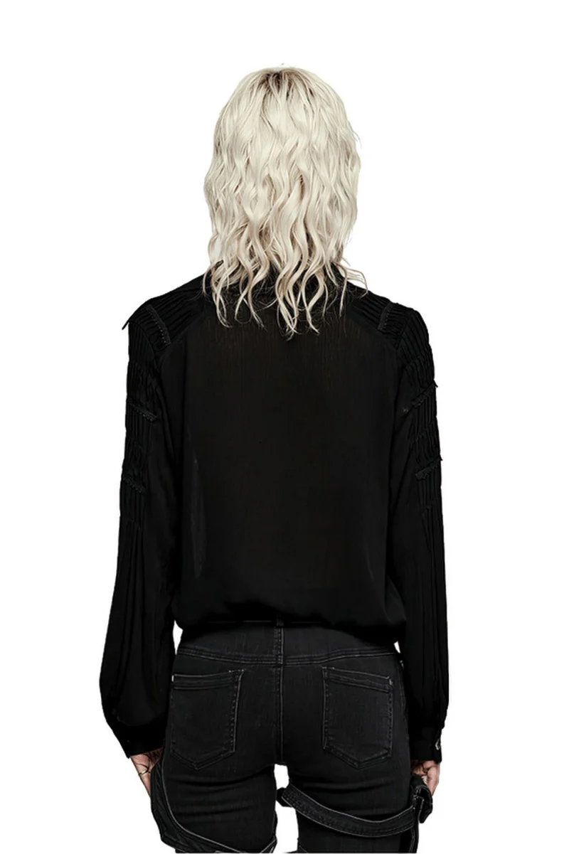 Dreadraven Cotton Lace-Up Shirt - Image 4